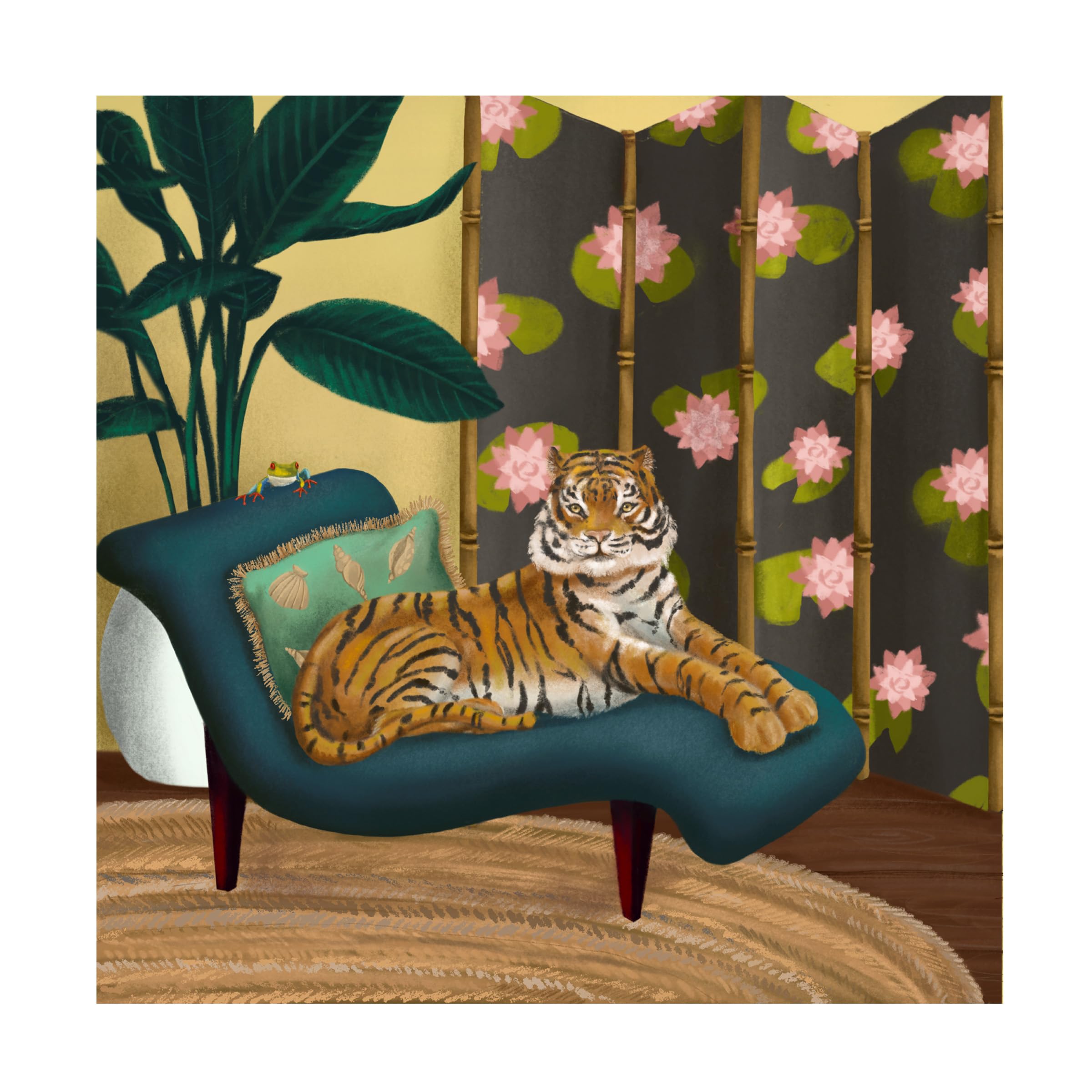 Trademark Fine Art Canvas Wall Art - Christine Rotolo Animals of Leisure 4 Wall Art for Living Room