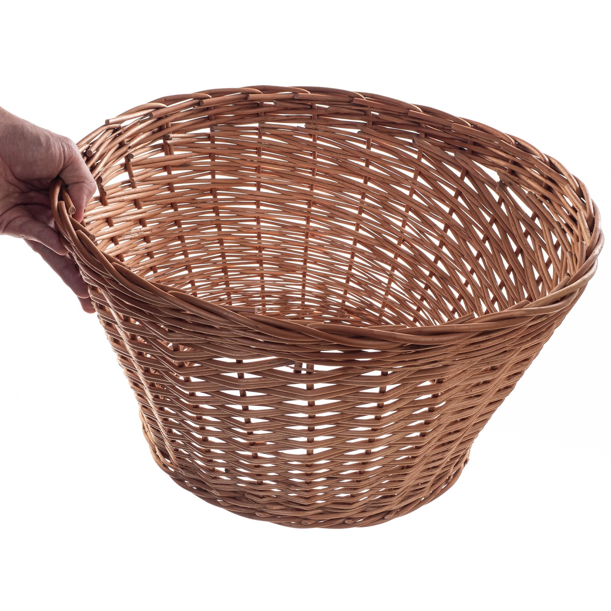 KADAX Gonna per Albero di Natale in Vimini Naturale, Copertura Fatta a Mano, Custodia e Anello (46,5 cm)