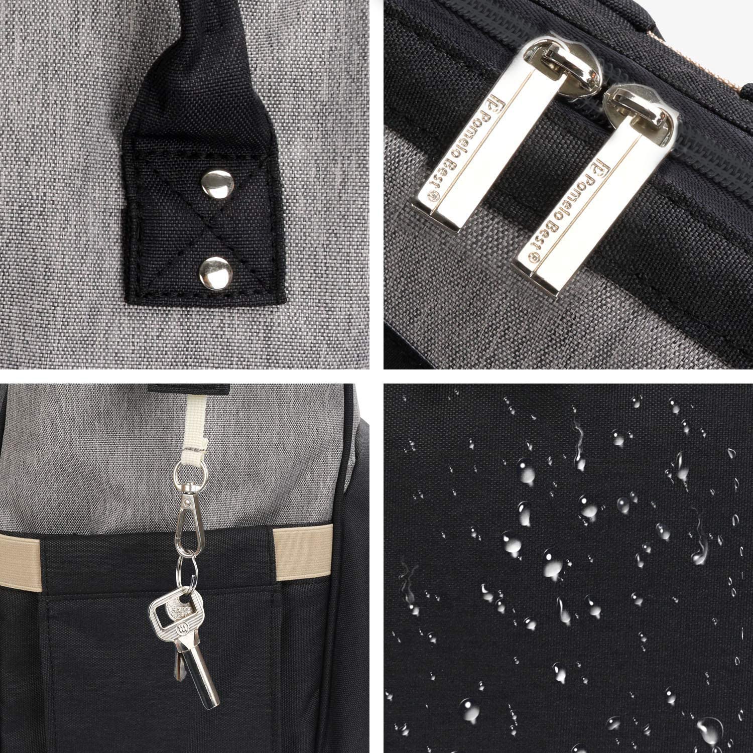 Pomelo Best Zainetto fasciatoio con fasciatoio, multifunzione, Oxford, grande capacità, senza formaldeide, zaino da viaggio per quando si è in giro