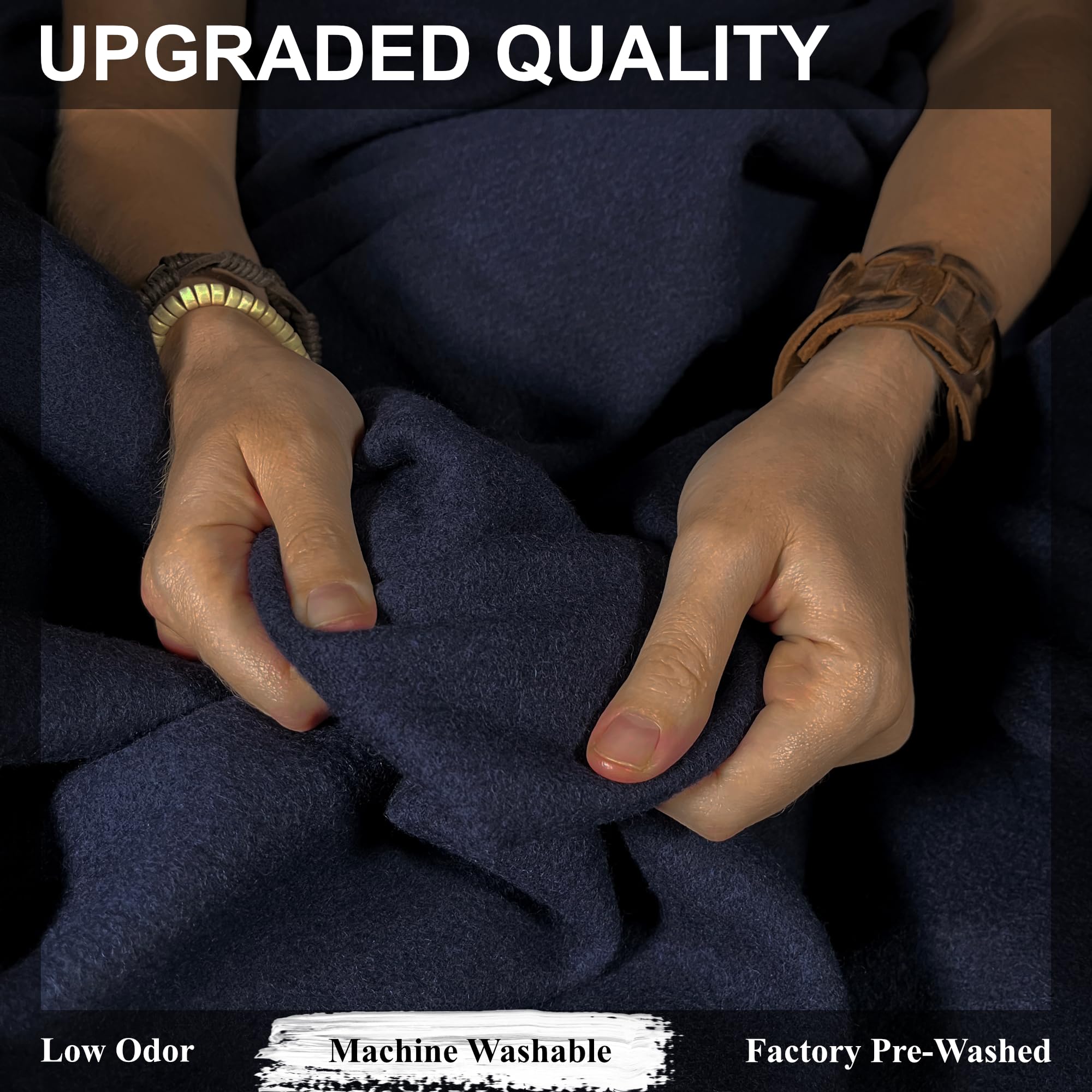 EKTOS 100 Wool Blankets, 66 X 90, Heavy Wool Blanket