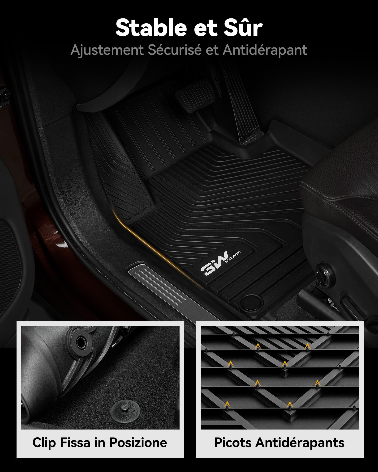 3W Tapis de Coffre pour Volvo XC60 2018-2026