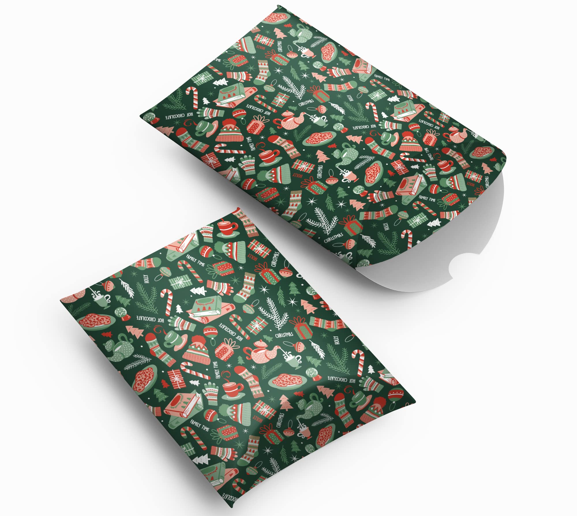 Clairefontaine 618014C - 6 Large Folding Gift Bags - 30x40cm - Designs : Christmas cosy - Pillow box - Gift wrapping - Suitable for gifts, books, games, etc - Image 4