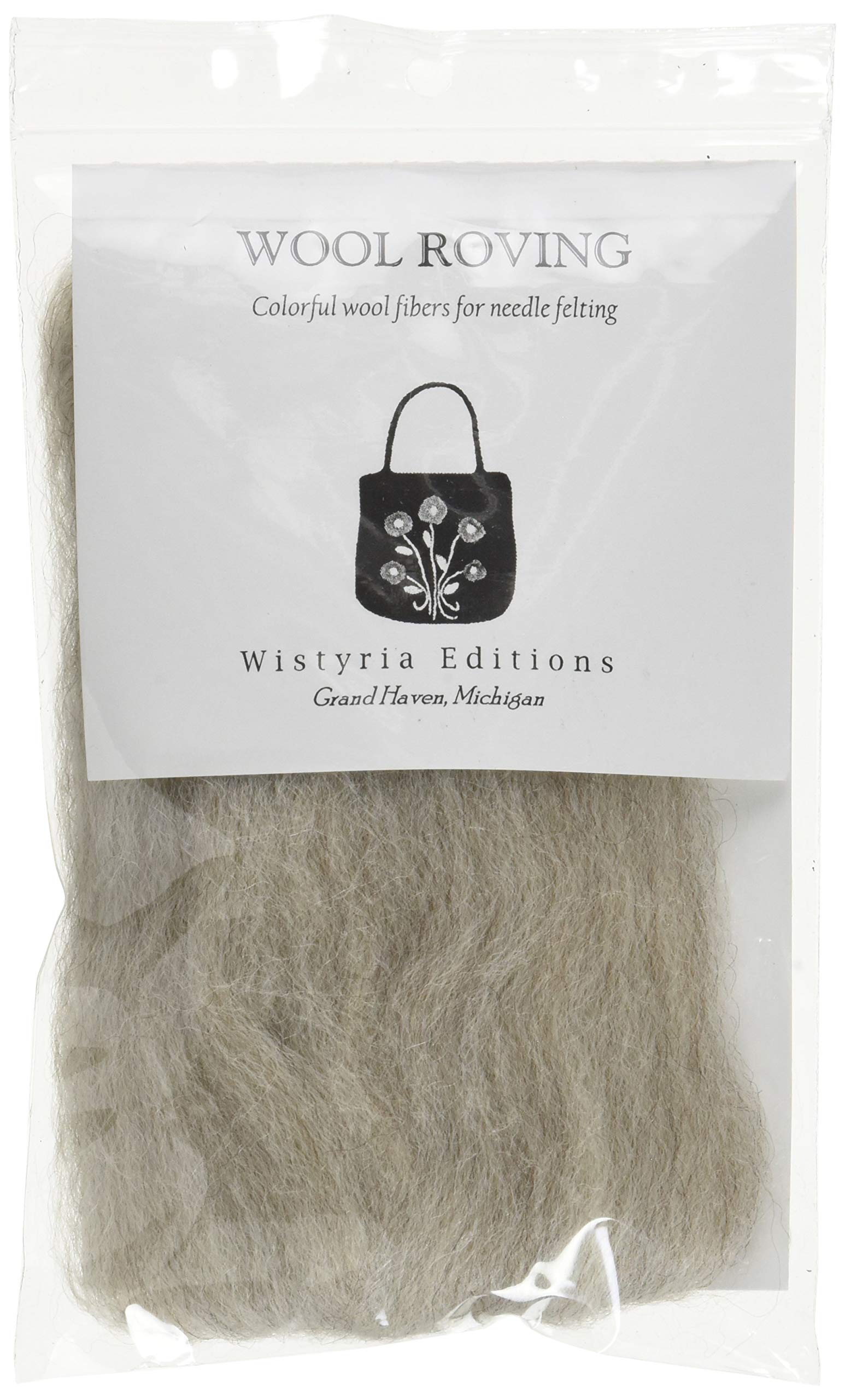 Wistyria Editions Wool Roving 12" .22 Ounce-Light Gray