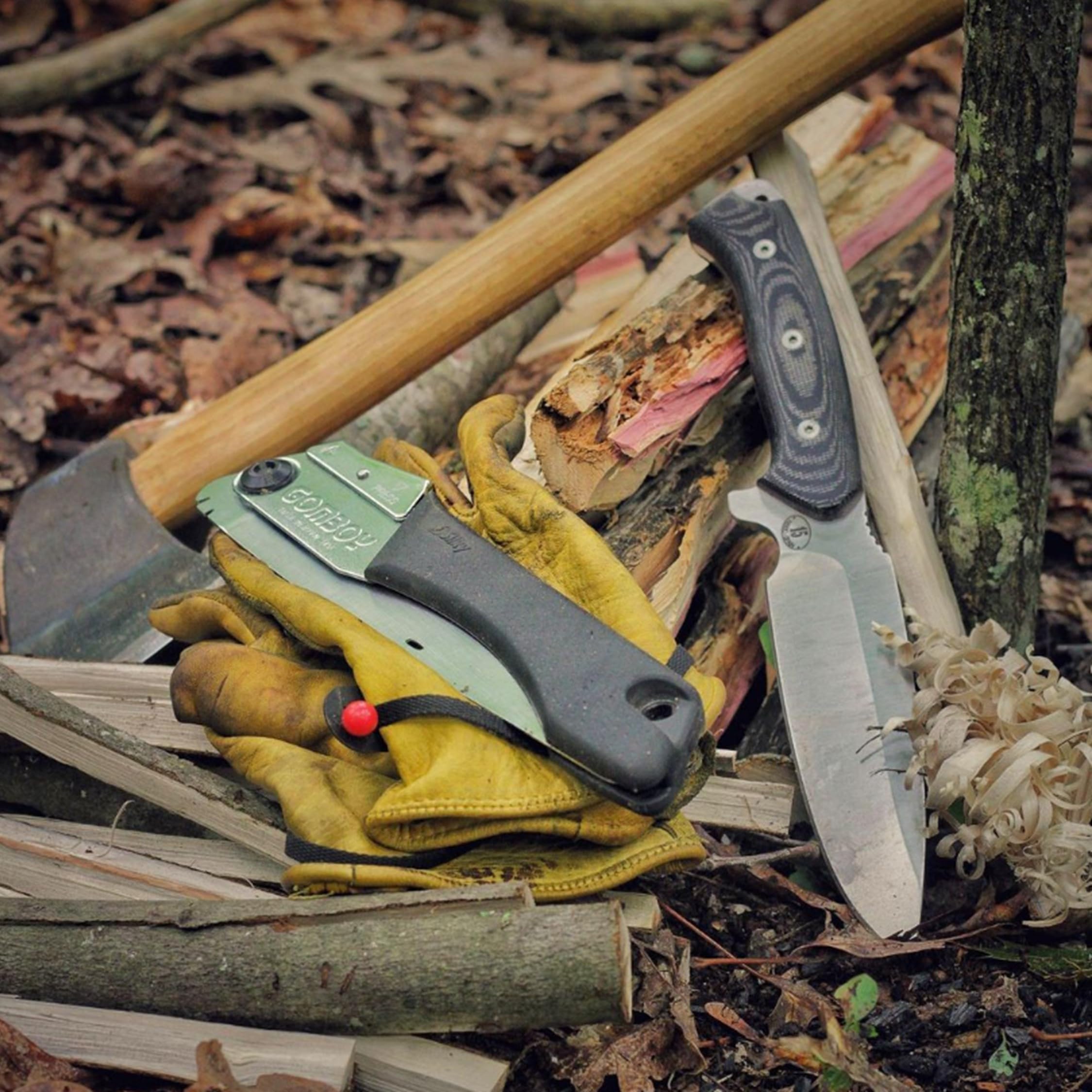 JEO-TEC Nº15 Outdoor Camping Gürtelmesser Jagdmesser Überlebensmesser Survival Bushcraft Messer - Deutsche Stahl BÖHLER N690C - Lederscheide Feuerstahl Messerschärfer