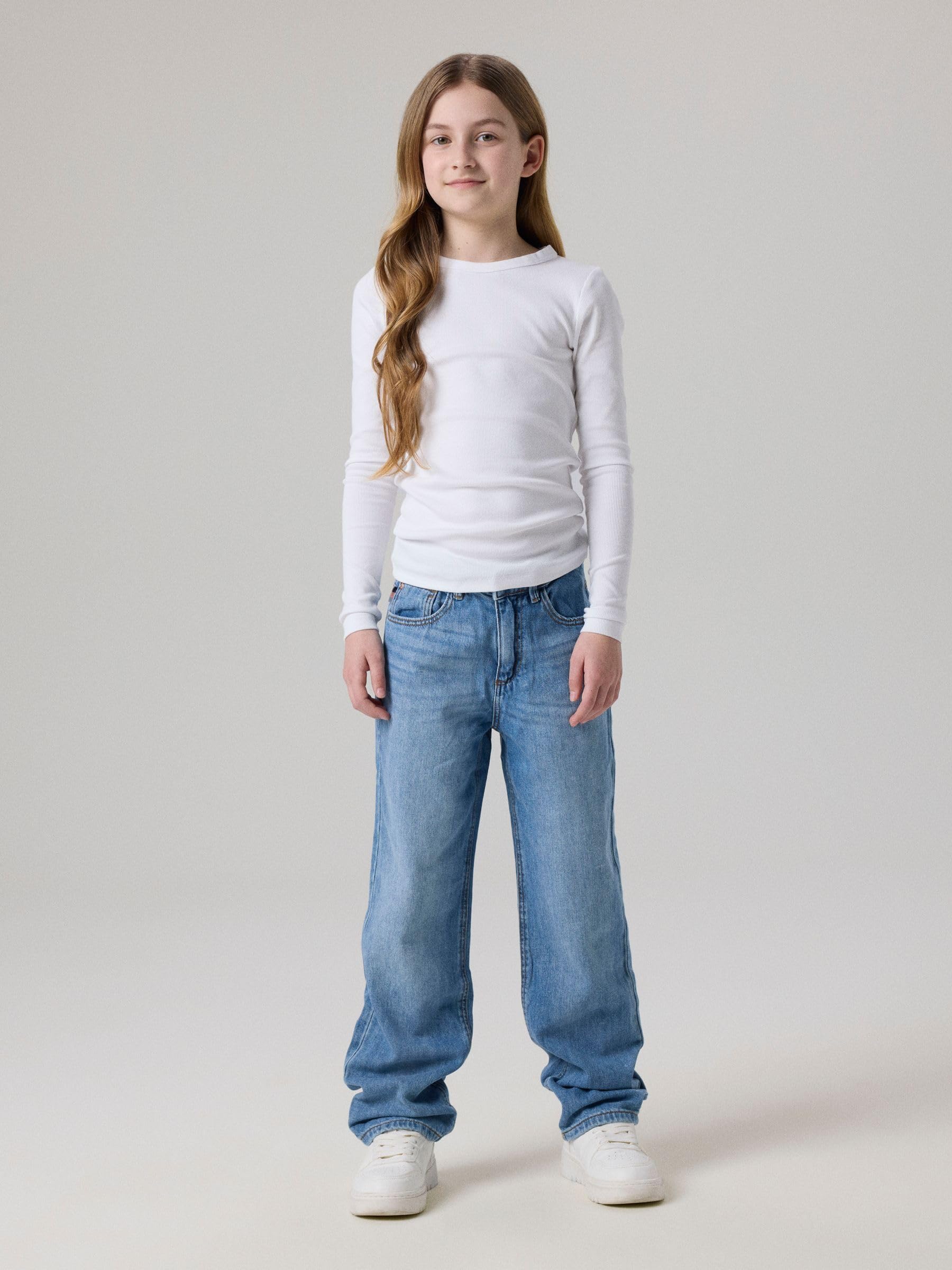 NAME IT Mädchen Nkfrose Hw Straight Jeans 9222-be Noos
