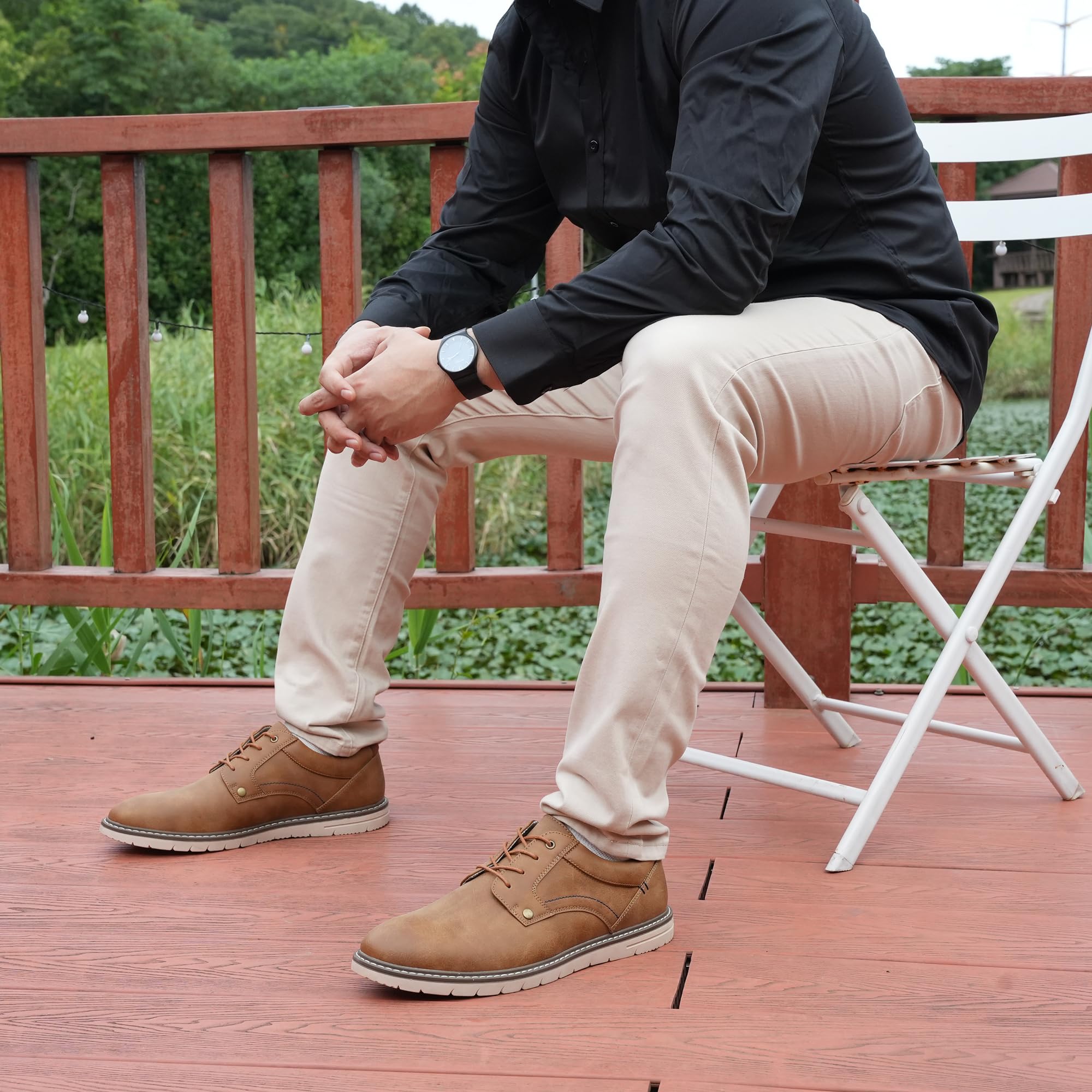 Hawkwell Herren-Oxford-Schuhe in Übergröße, leger, bequem, Business-Sneaker