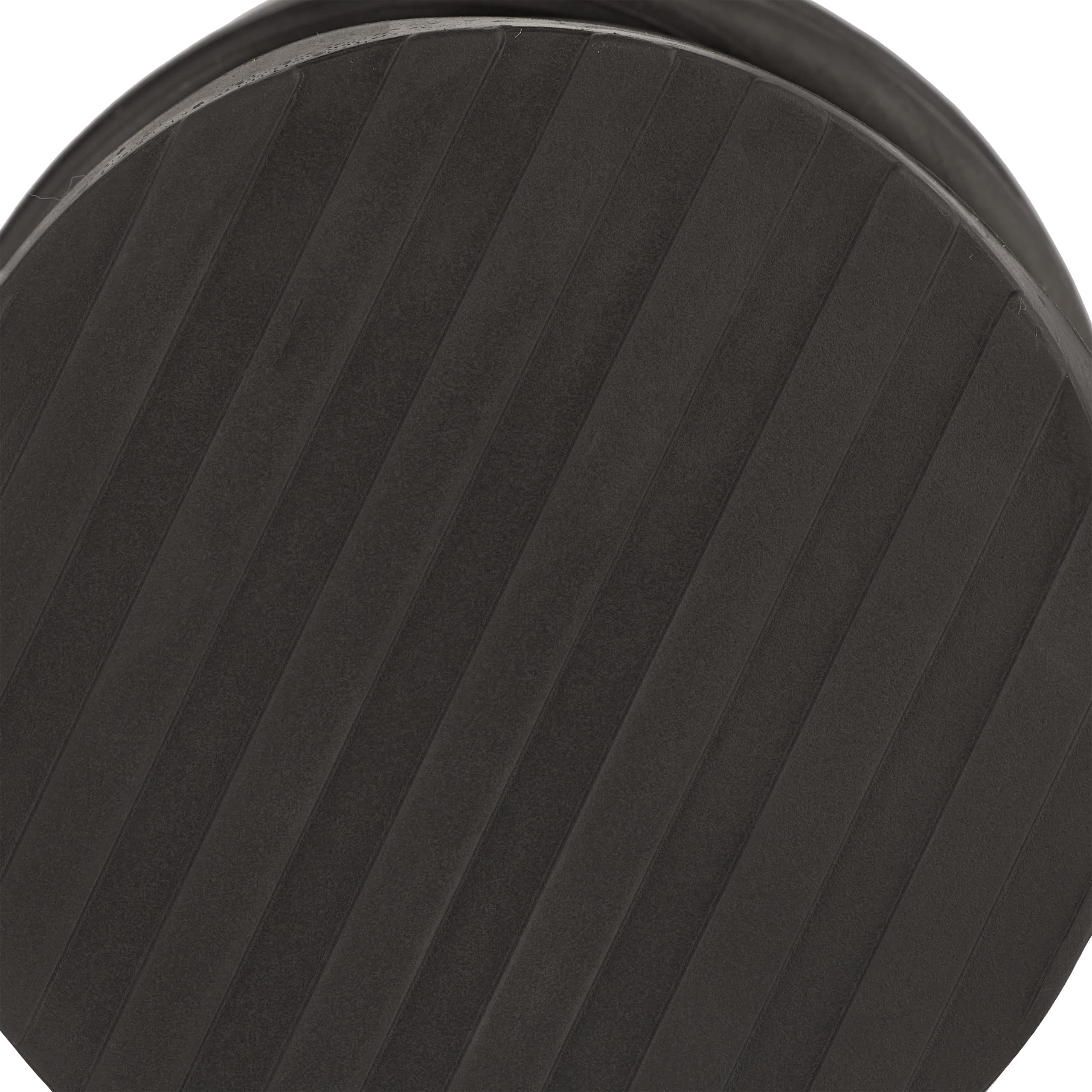 Relaxdays Butoir porte en lot 4, acier inoxydable, antidérapant, haut & lourd, antidérapant, HD 7,5 x 7 cm, argenté/noir