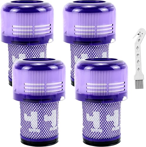 Miniatura 1 de ATXKXE Filtro de repuesto V12 para aspiradora inalámbrica Dyson V12 Detect Slim y V12 Slim, número de pieza 971517-01, paquete de 4 filtros y 1