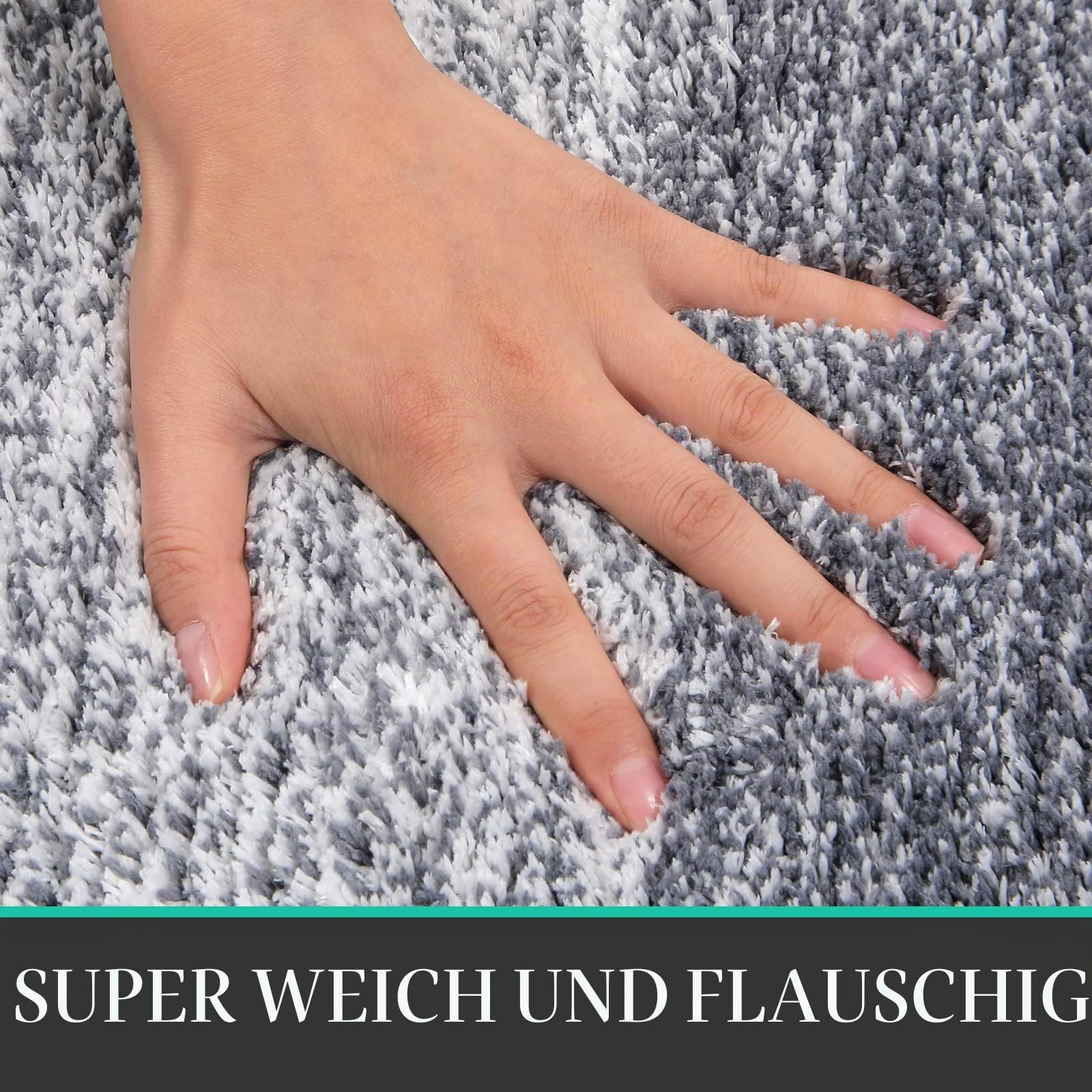 Enyhom Badezimmerteppich Set 3 Teilig Waschbar rutschfeste Badematte Toilettenmatte Weich Saugfähige Bad Teppiche Set Bettvorleger Mikrofaser Duschvorleger für Schlafzimmer Badezimmer, Dunkelgrau