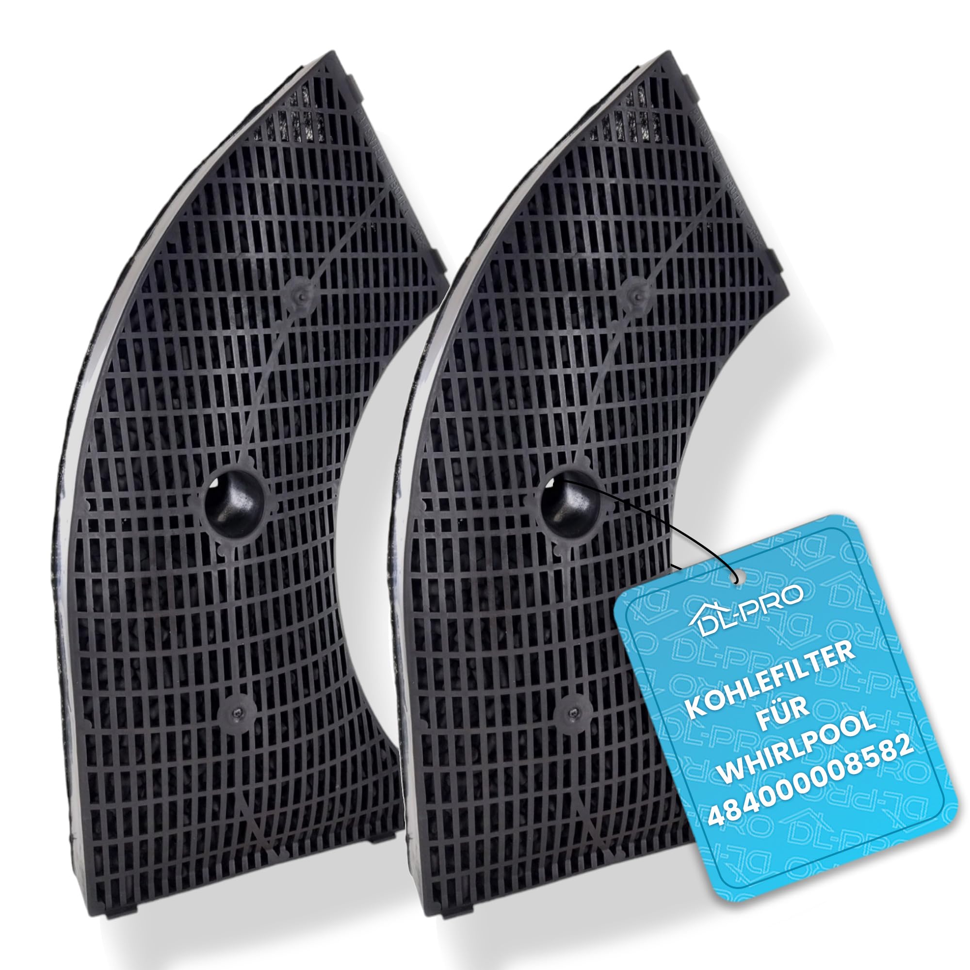 Dl-Pro Carbon Filter, Activated Carbon Filter For Whirlpool, Aeg, Bosch, Siemens, Suitable For Cooker Hood Extractor Hood, 2 Pieces