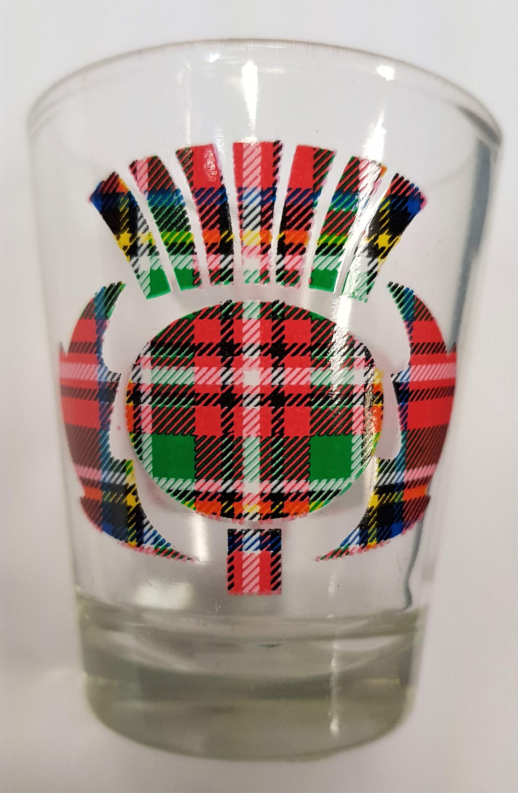 FANCYTHAT and SCIFI PLANET Scottish Tartan Thistle Shot Glass