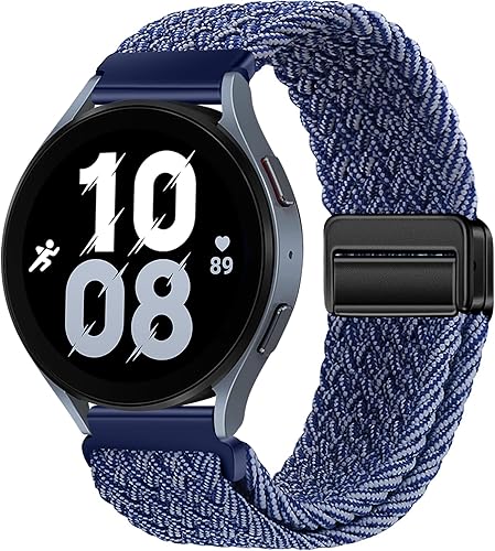 Miniatura 1 de Bandas magnéticas de nailon compatibles con Samsung Galaxy Watch 6543 ProClassicSportGear S3S2 FrontierActive, correa de reloj de 0.787 pulgadas de