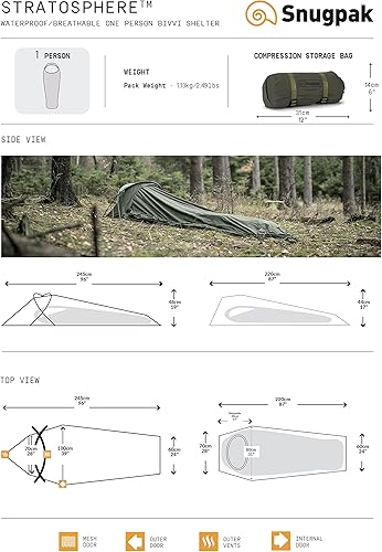 Miniatura 9 de Snugpak  Estratosfera  Refugio  1 persona  Exterior 100% impermeable