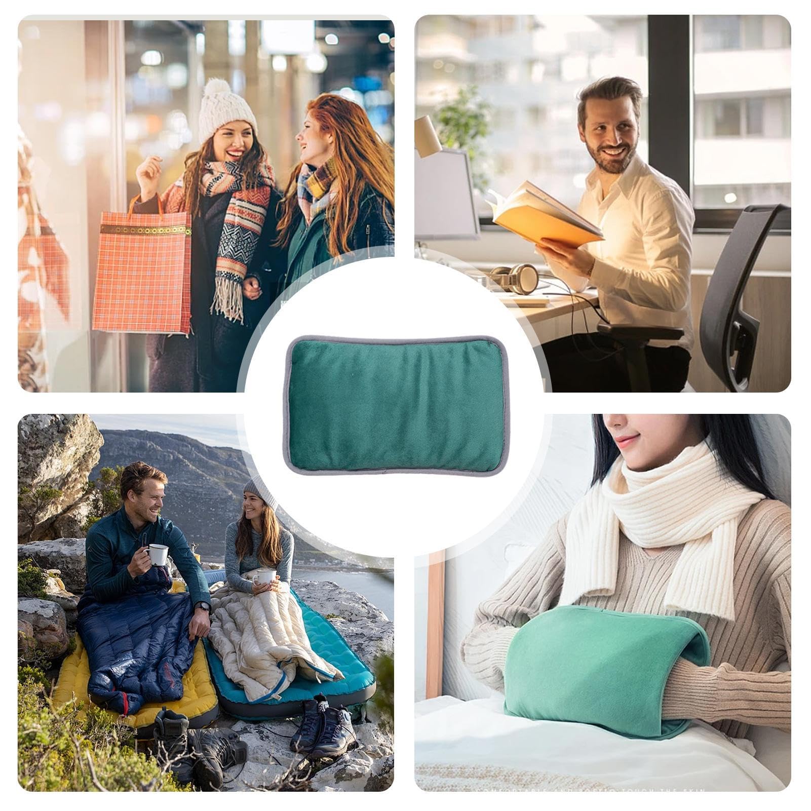 Cosy Cuscino Termico Riscaldato 45x45 Cm | Con Tasca Scaldamani E 3 Temperature | In Flanella | USB - 2
