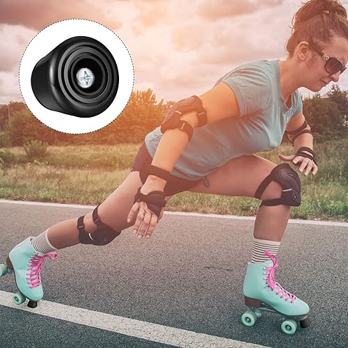 Miniatura 2 de Juego de 5 tapones de punta de patín con ruedas que incluye 1 par de patines para patines de patines y freno de goma, 1 llave práctica y 2 tornillos.