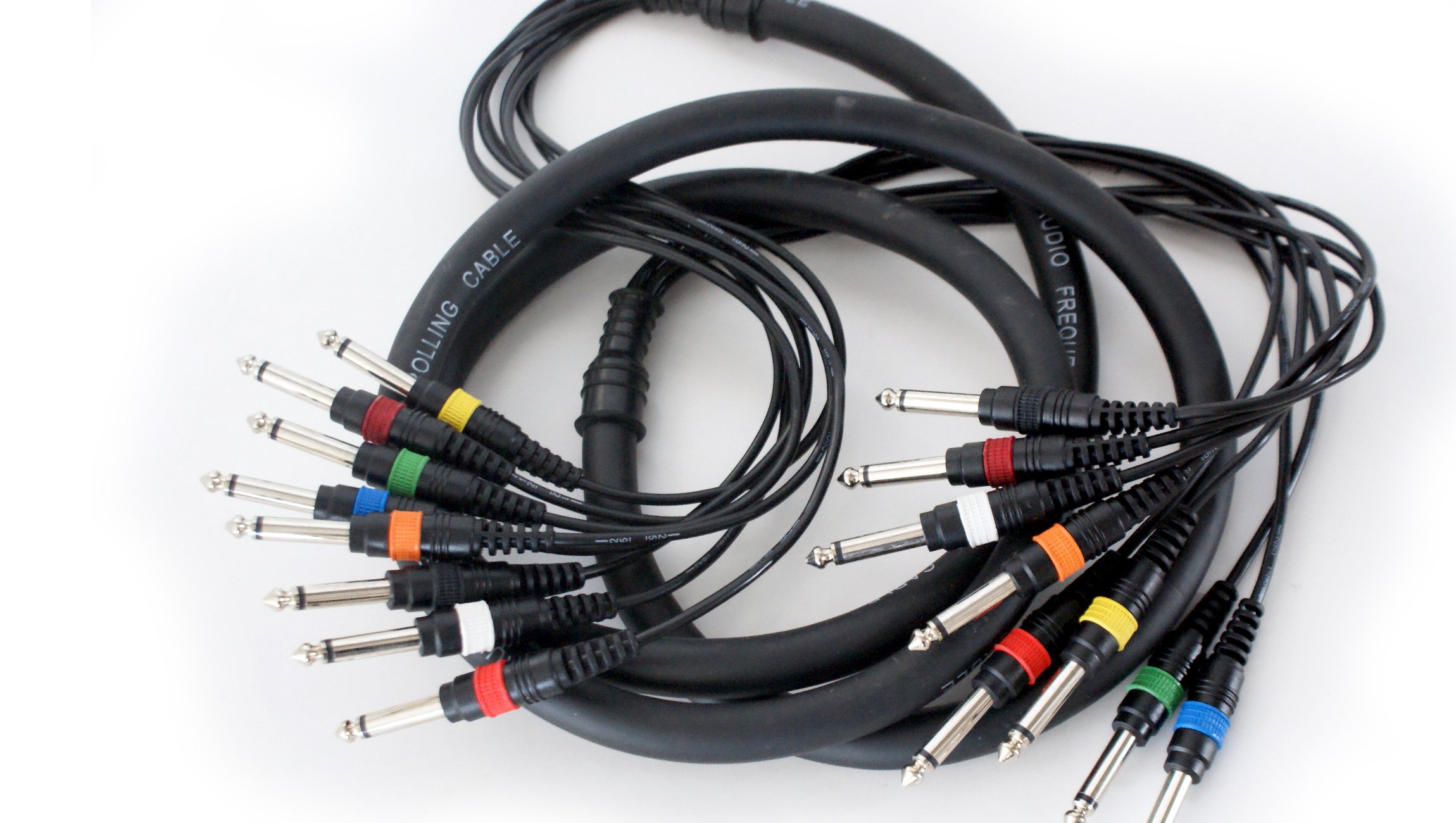 Loops Pro 5M 8 Way 6.35Mm Mono Male Jack To Plug Loom Cable 1/4" Audio Snake Lead