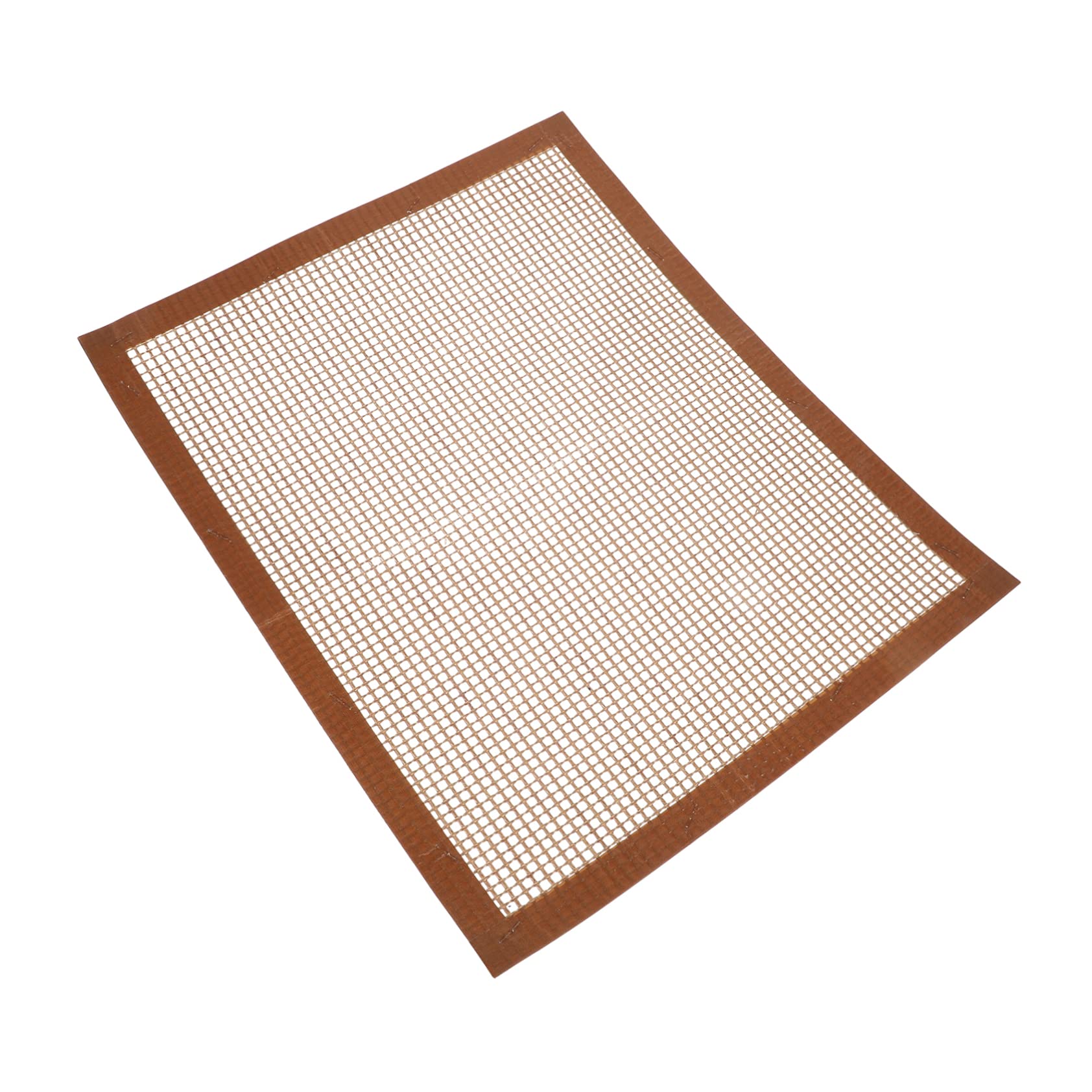 VICASKY 1pc Mesh Grill Mat Grill Mat Baking Mat Reusable Barbecue Accessories Barbecue Grid Bag Barbecue Supplies Gridded Barbecue Mat Barbecue Pad Grill Cushion Brown re-usable