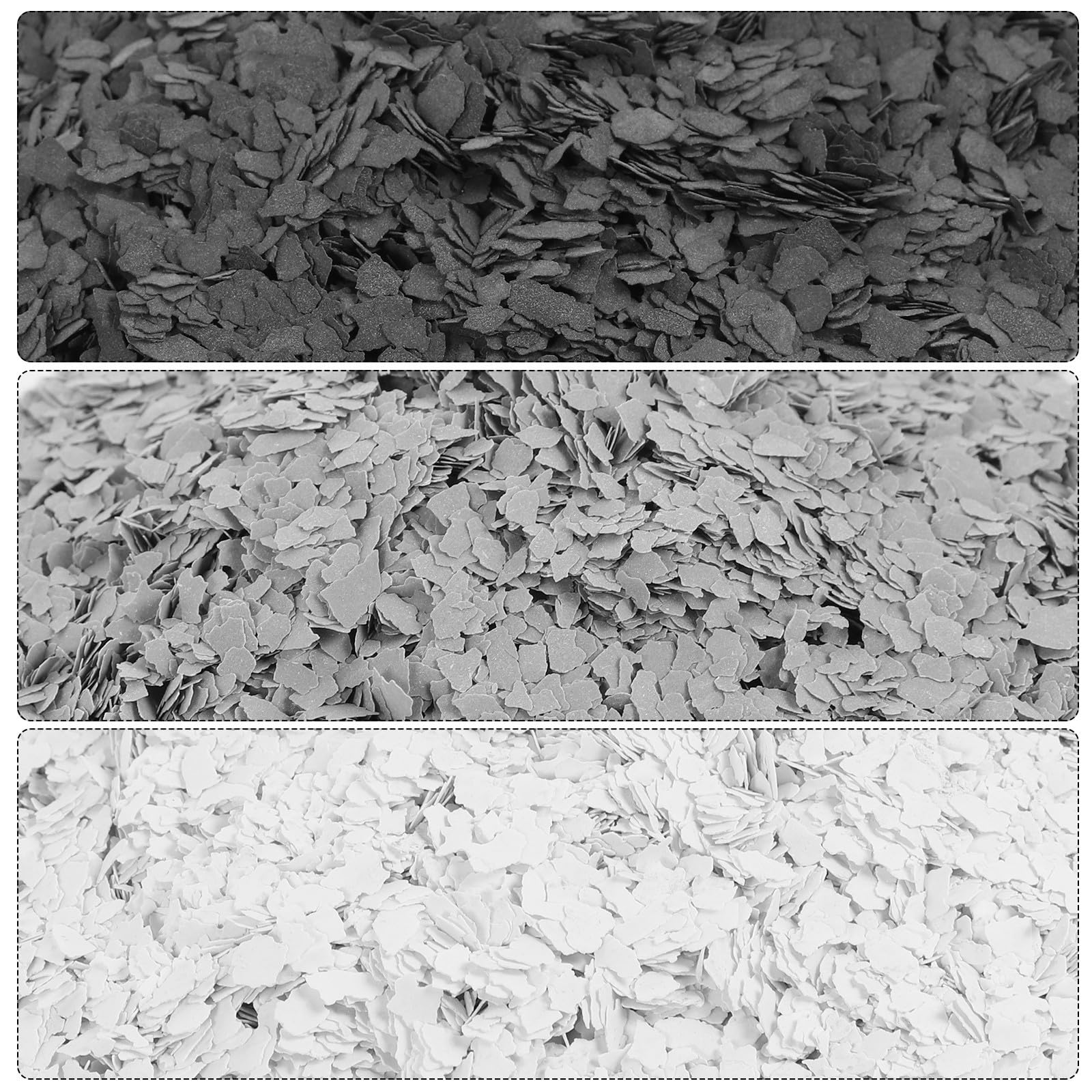 PLAFOPE Vernice per Pavimenti Copre Sporco e Segni in Cemento Scaglie Decorative in Resina Epossidica, 1 Confezione da 1kg, Materiale Naturale, per Garage e Showroom