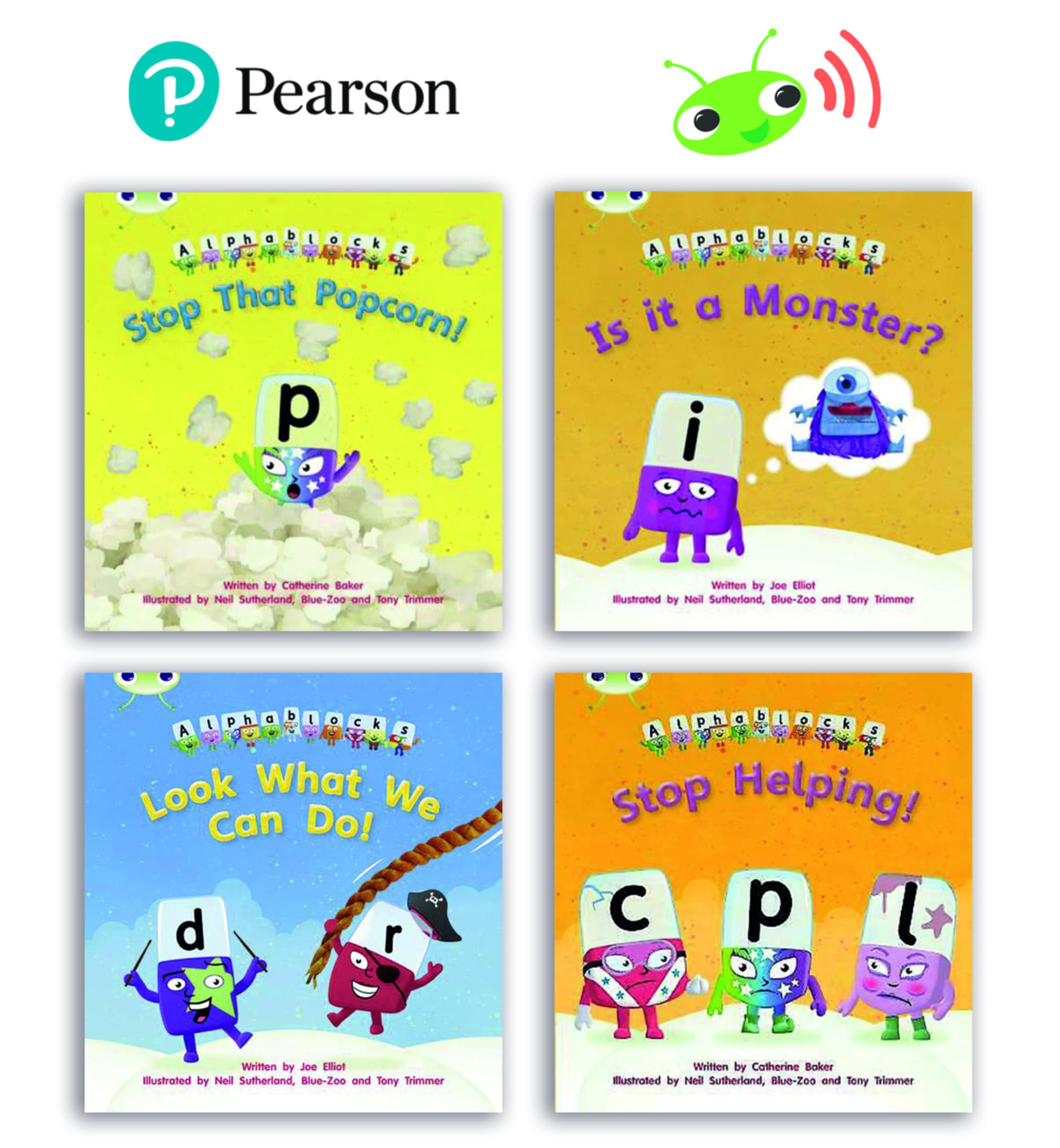 Learn to Read at Home with Bug Club Phonics Alphablocks: Phase 3/4 - Reception term 2 and 3 (4 fiction books) Pack B