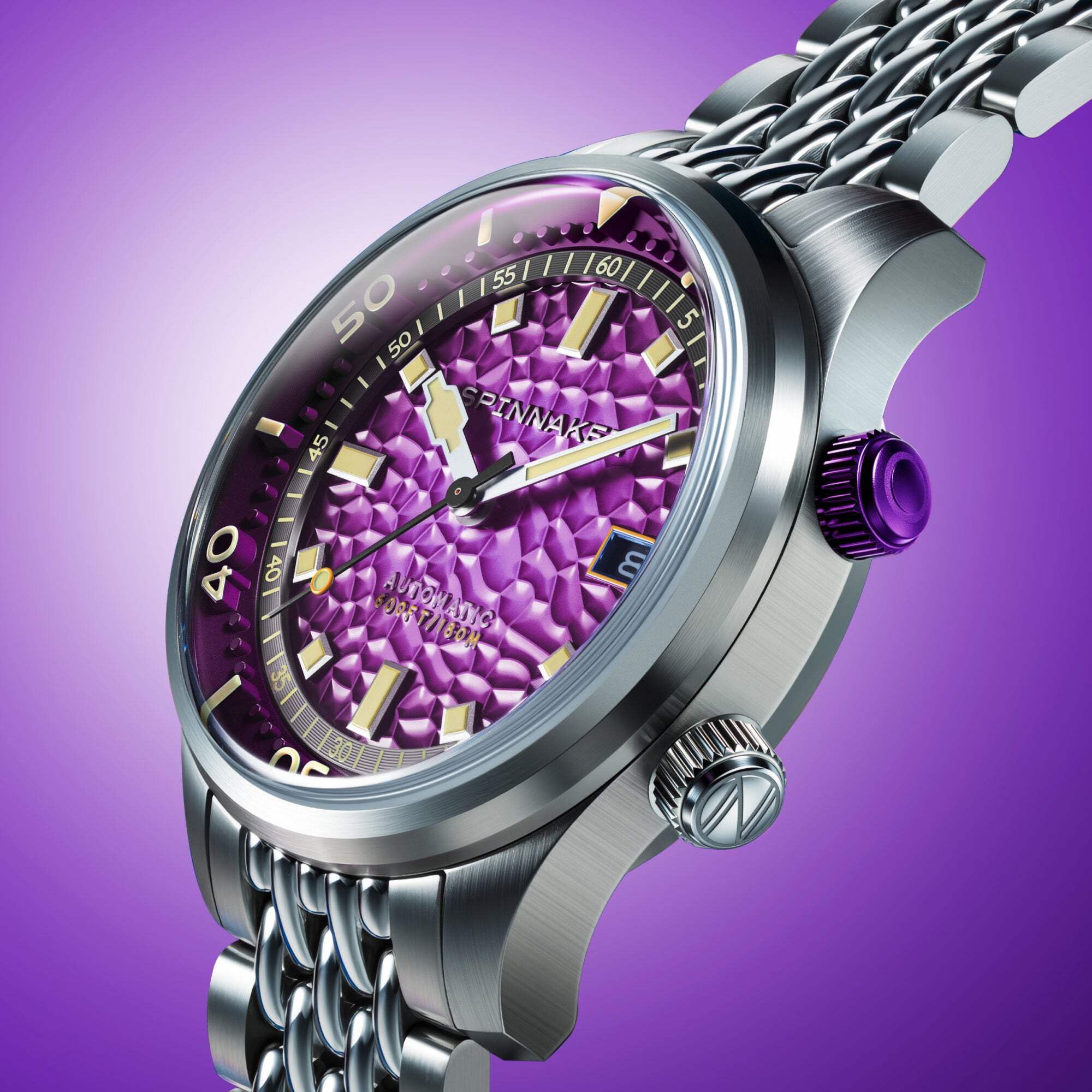 Spinnaker Bradner SP-5062 - Orologio automatico da uomo con cinturino in acciaio inox massiccio, 42 mm
