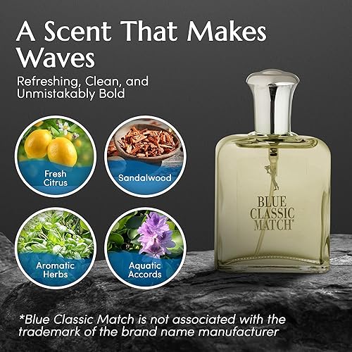 Miniatura 4 de PB Parfums Belcam Blue Classic Match Eau De Toilette Spray, impresión de un Prestige Original
