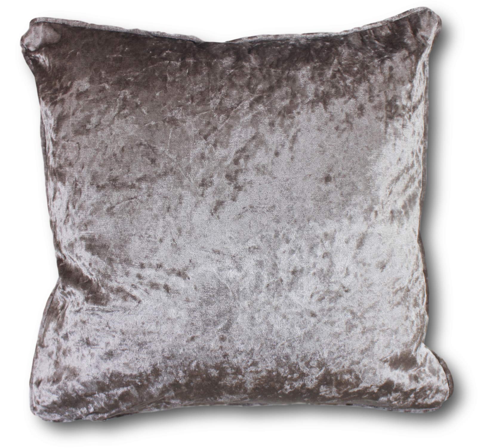 Casa D'Or 4 x Luxurious Soft Crushed Velvet Cushion Cover Mink 24" x 24" (60cm x 60cm) - Pack of 4 (Mink)