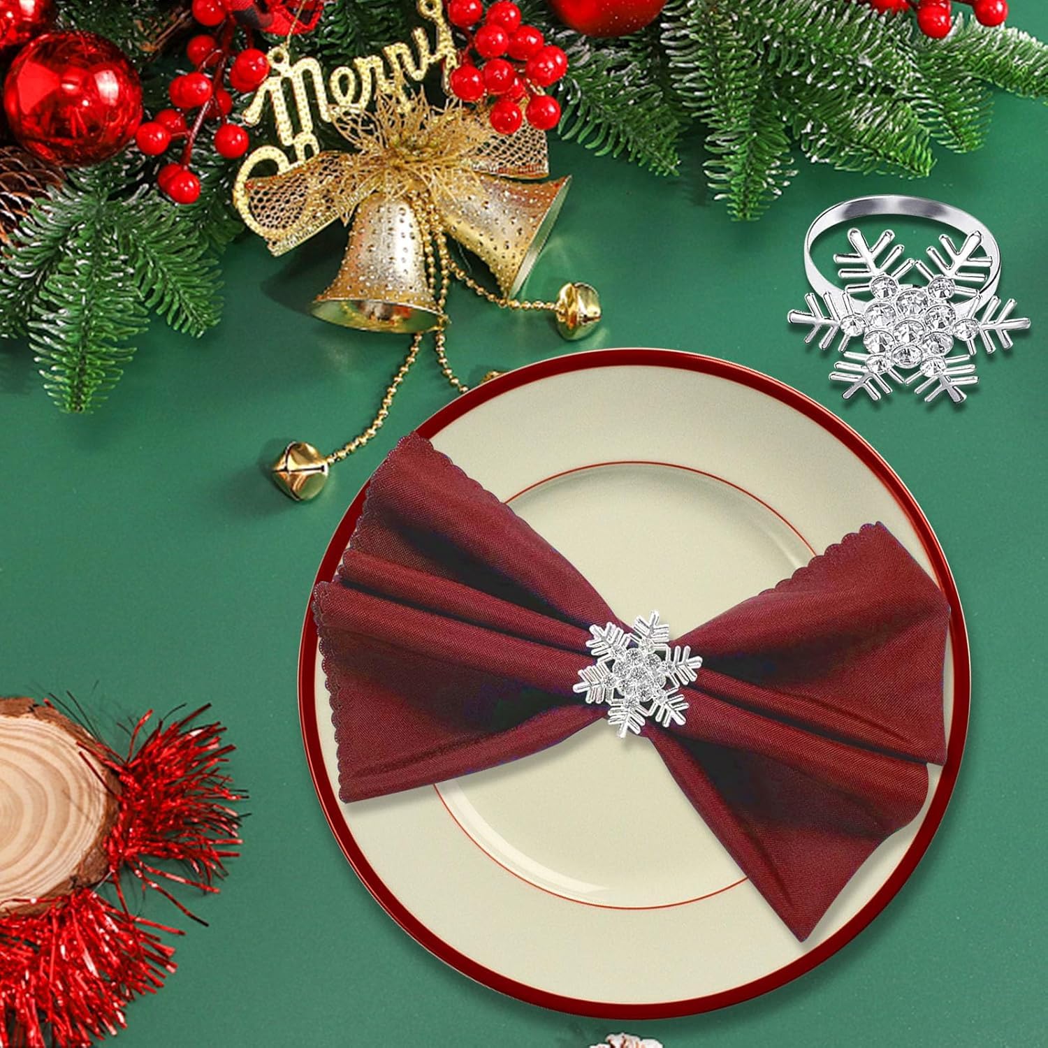 2 Pièces Ronds de Serviette Flocon de Neige Ronds de Serviette Rond de Serviette Argent Ronds de 2 Pièces Ronds de Serviette Flocon de Neige Ronds de Serviette Rond de Serviette Argent Ronds de