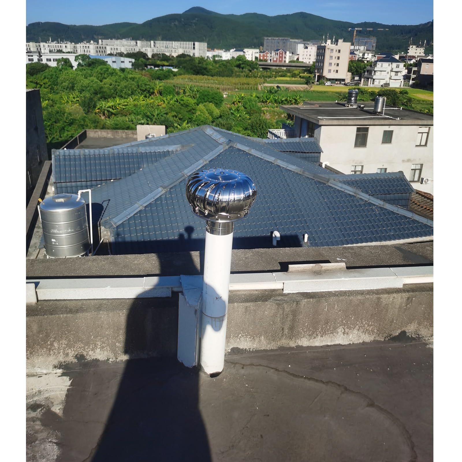 Stal nierdzewna 304 bezsilna wentylacja wyciągowa kula wentylator dachowy kula chłodząca rura pcv przez przeciwdeszczowa nasadka wydechowa 110mm,160mm,200mm1 sztuka(200mm)