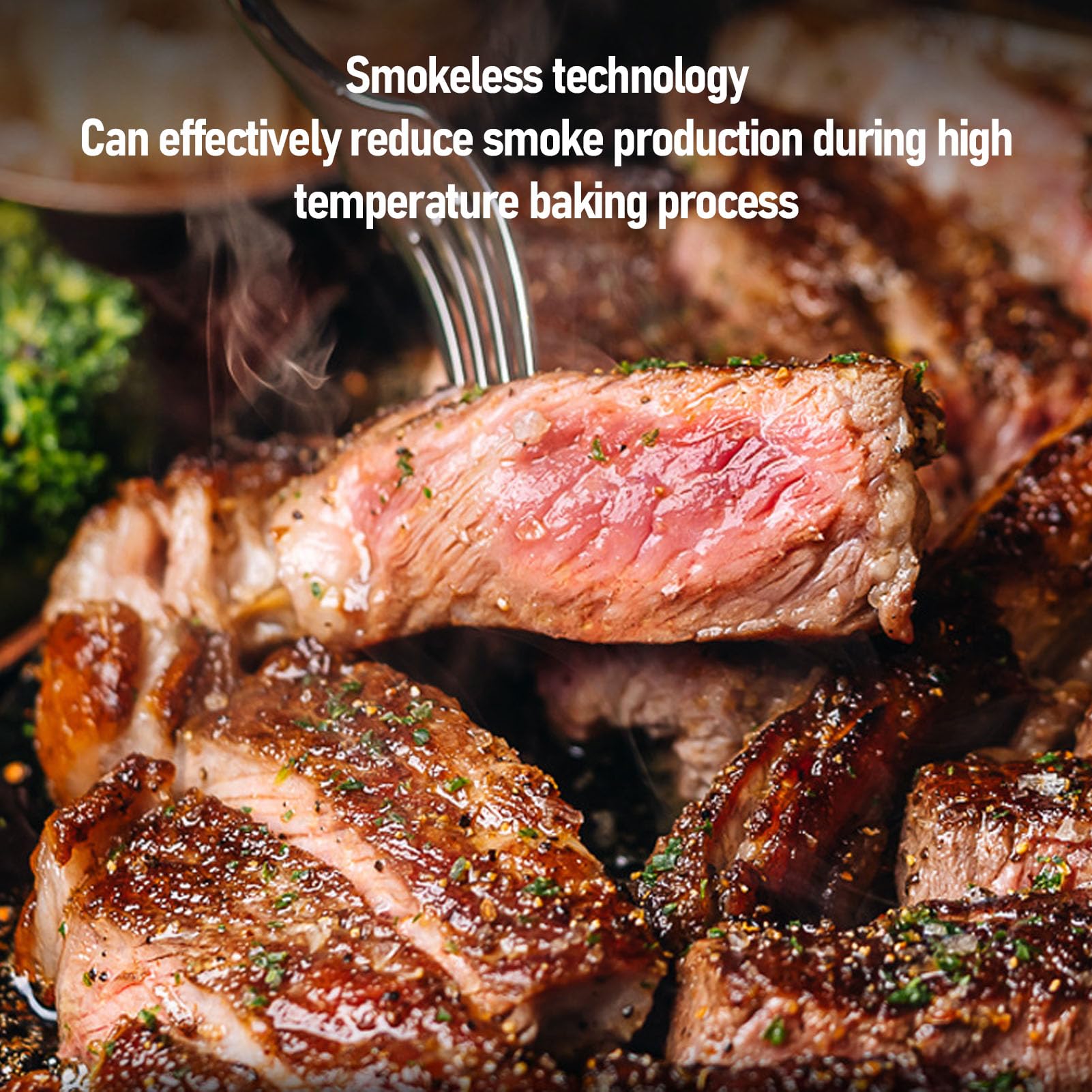 Luocute Commercial Steak Grill 1700W Pełna Wielokrotna Automatyczna Bezdymne Bezdymne regulację Bezpieczny materiał Elektryczny Piekarnik Stekowy na (wtyczka UE 220V)