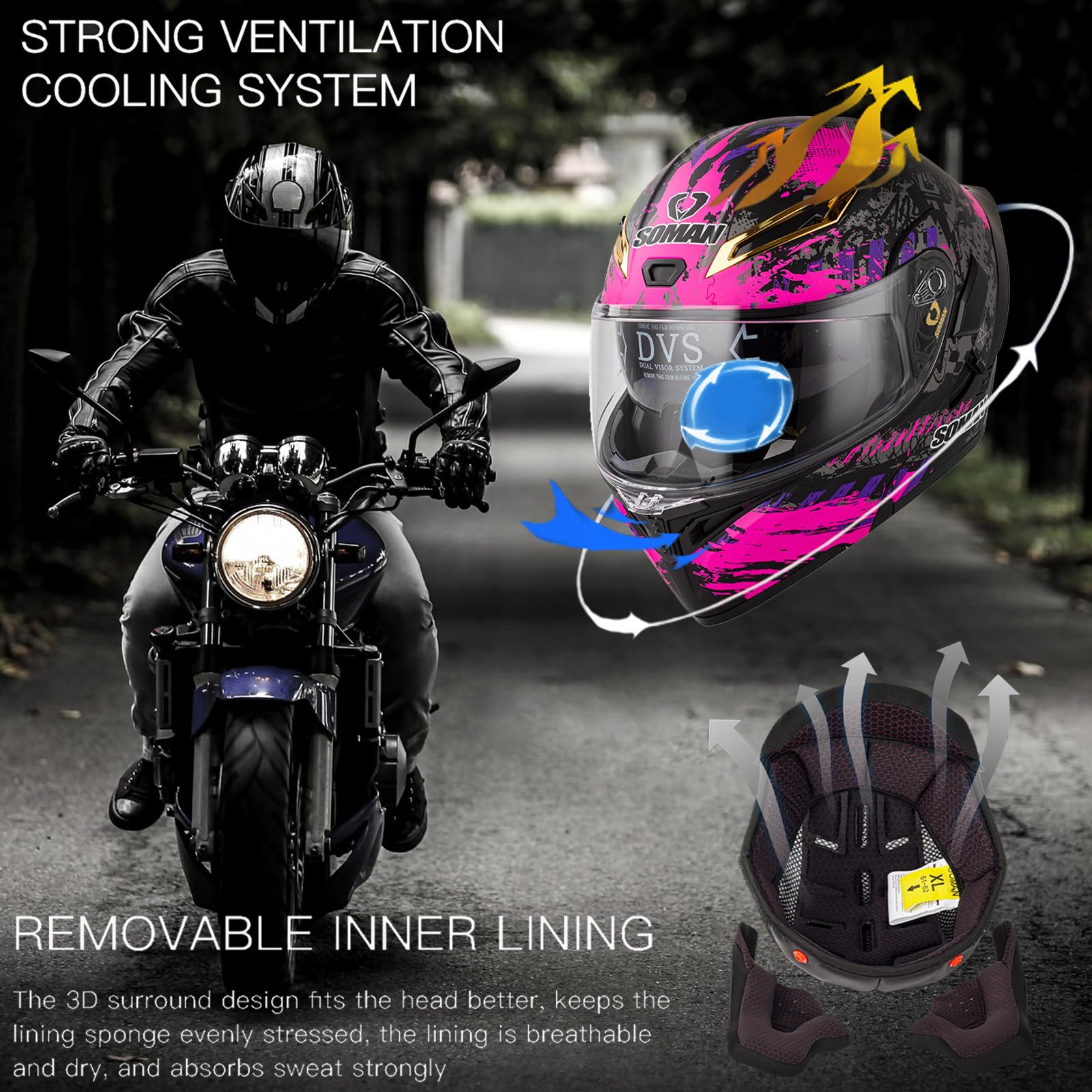 Casco Moto Modulare Con Bluetooth – Visiera Doppia Antiappannamento, Omologato ECE, Taglie M-XXXL, Per Uomo E Donna