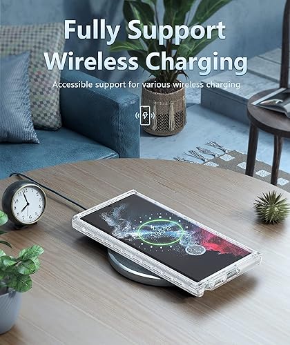 Miniatura 7 de FNTCASE Funda para Samsung Galaxy S22-Ultra carcasa translúcida de protección completa a prueba de caídas  Parachoques protector a prueba de golpes