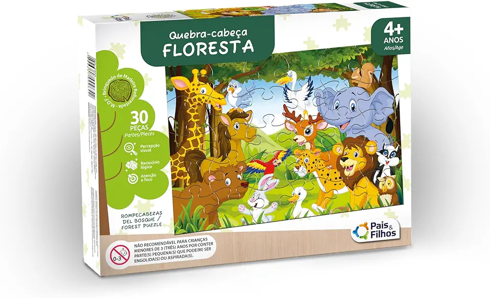 Pais & Filhos - Quebra-Cabeça Floresta 30 Peças