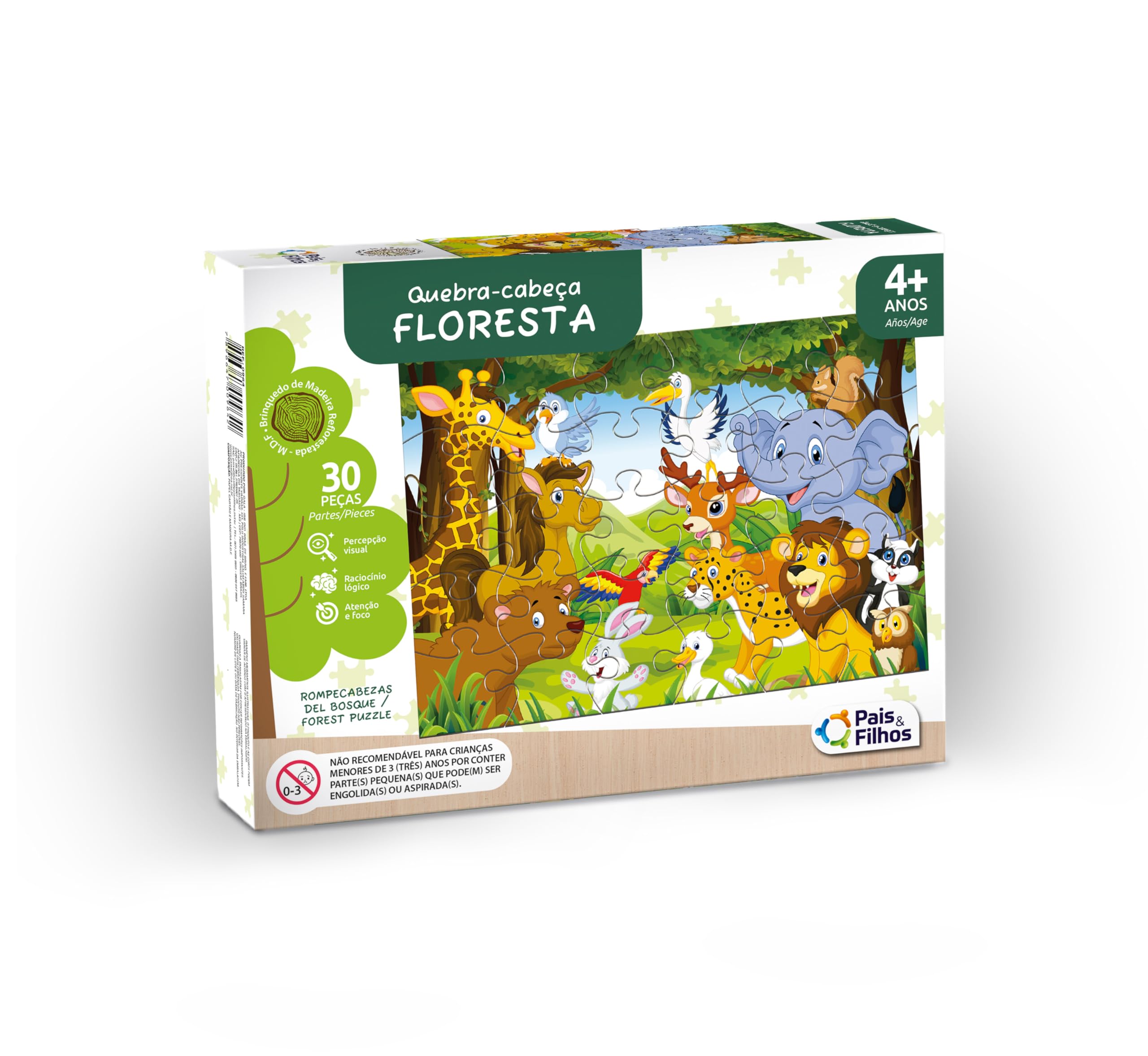 Pais & Filhos - Quebra-Cabeça Floresta 30 Peças