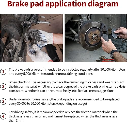 Miniatura 7 de Road Passion Passion - Pastillas de freno delanteras para Suzuki LT-F250 Ozark K 2002-2009  LT-F250 Quadrunner 4WD 250cc 1997-1998