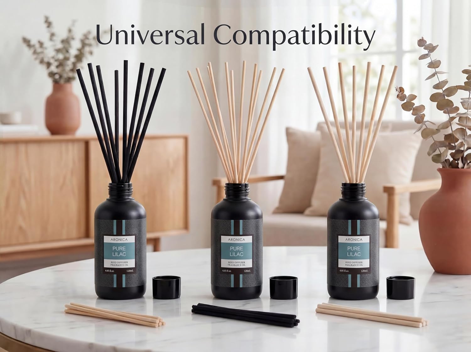 Aronica Lilac Reed Diffuser Oil Refill, Infusion Oils Aromas, Lilac Diffuser Refills Liquid, Aroma Diffuser Perfume, Esencia De Olores para Casa, Diffusers for Home, Floral Fragrance Oil