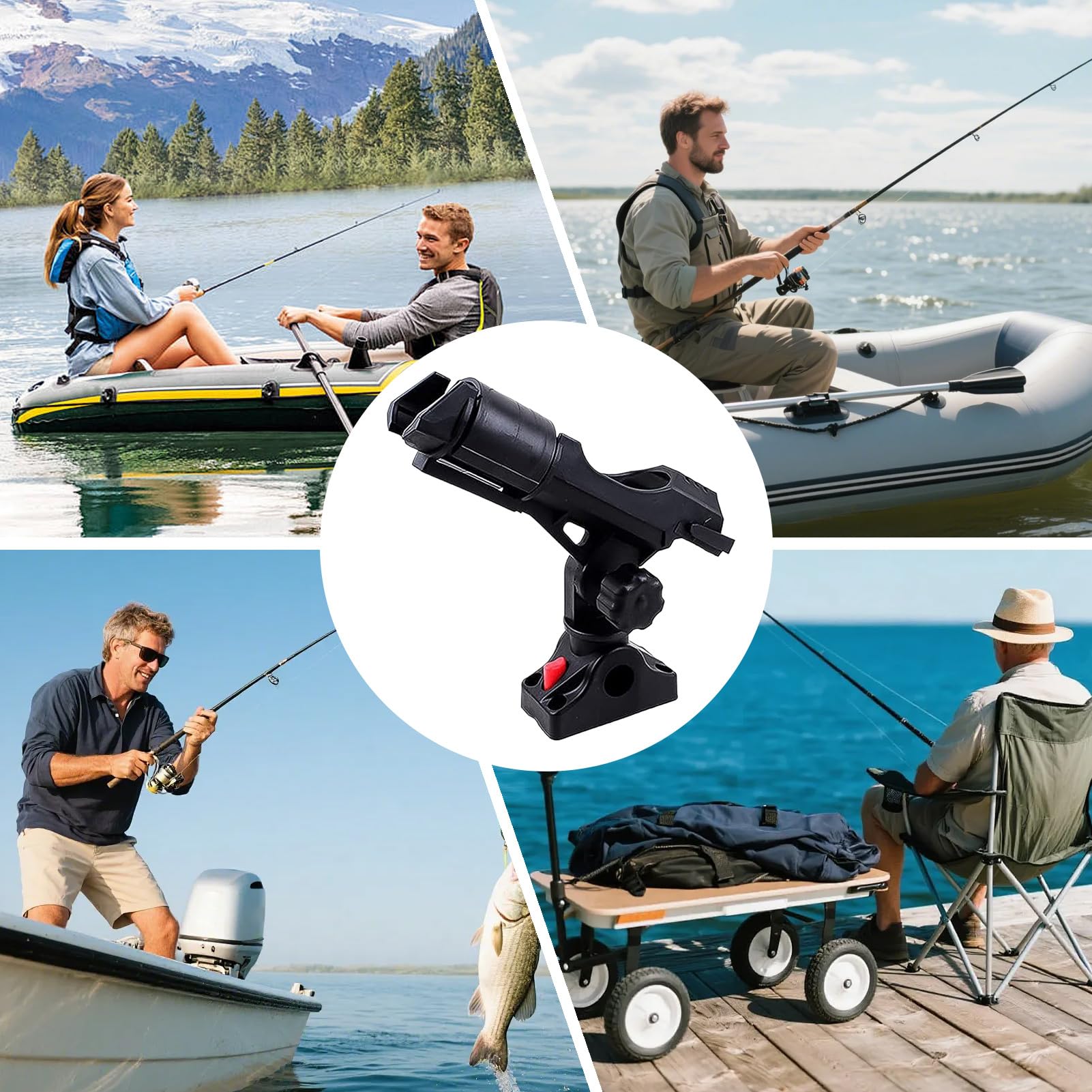 Supporto per canna da pesca, regolabile, per kayak, per acqua salata, fiume, padre, fidanzato, zio, , nonno, marito, figlio, , colleghi