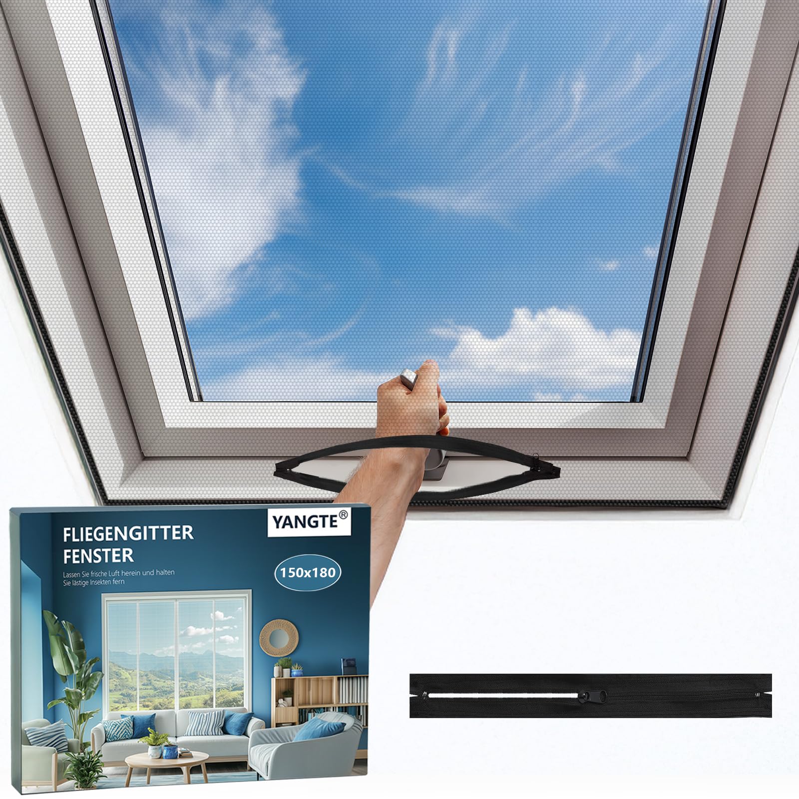 YANGTE Fliegengitter Fenster Dachfenster