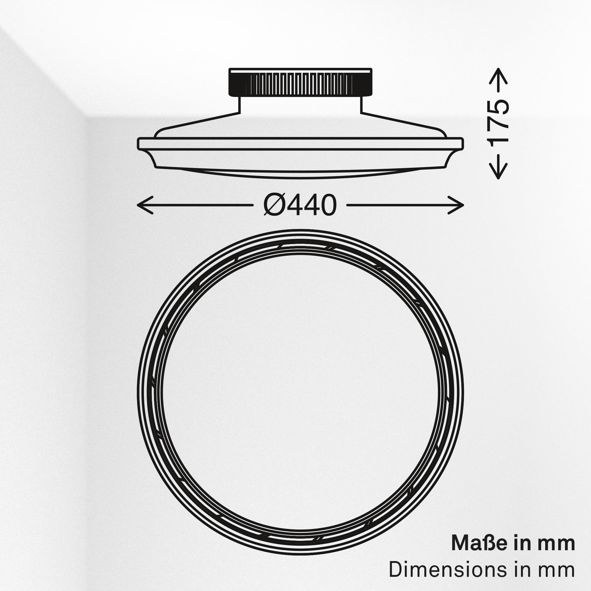 BRILONER - Ventilatore da soffitto con luce LED, telecomando, 6 velocità, CCT e luminosità regolabile, lampadario ventilatore da soffitto, lampadario, camera da letto, 44 cm, bianco