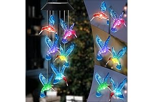 Hummingbird Solar Wind Chimes