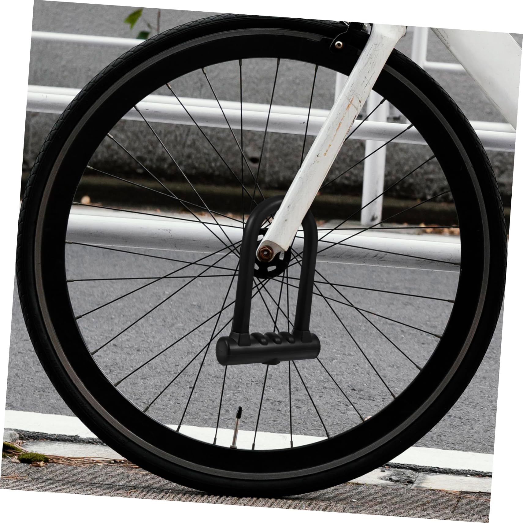 Lucchetto a U per Bicicletta in Silicone e Ferro Nero | Doppia Apertura, Rinforzato e Spesso, per Veicoli a Due Ruote e E-bike, Protezione Antifurto Affidabile