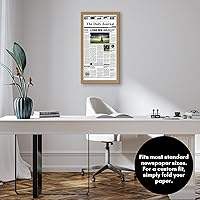 Vista 5 de Americanflat Marco de periódico de 11 x 22 pulgadas con plexiglás pulido, exhibición para artículos de medios variados, colección de firmas, marco