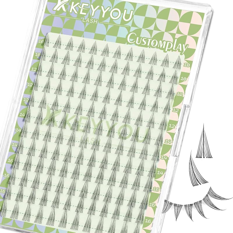 Cílios Postiços em Tufo KEYYOU Manga, Faiy, Curvatura C, DIY