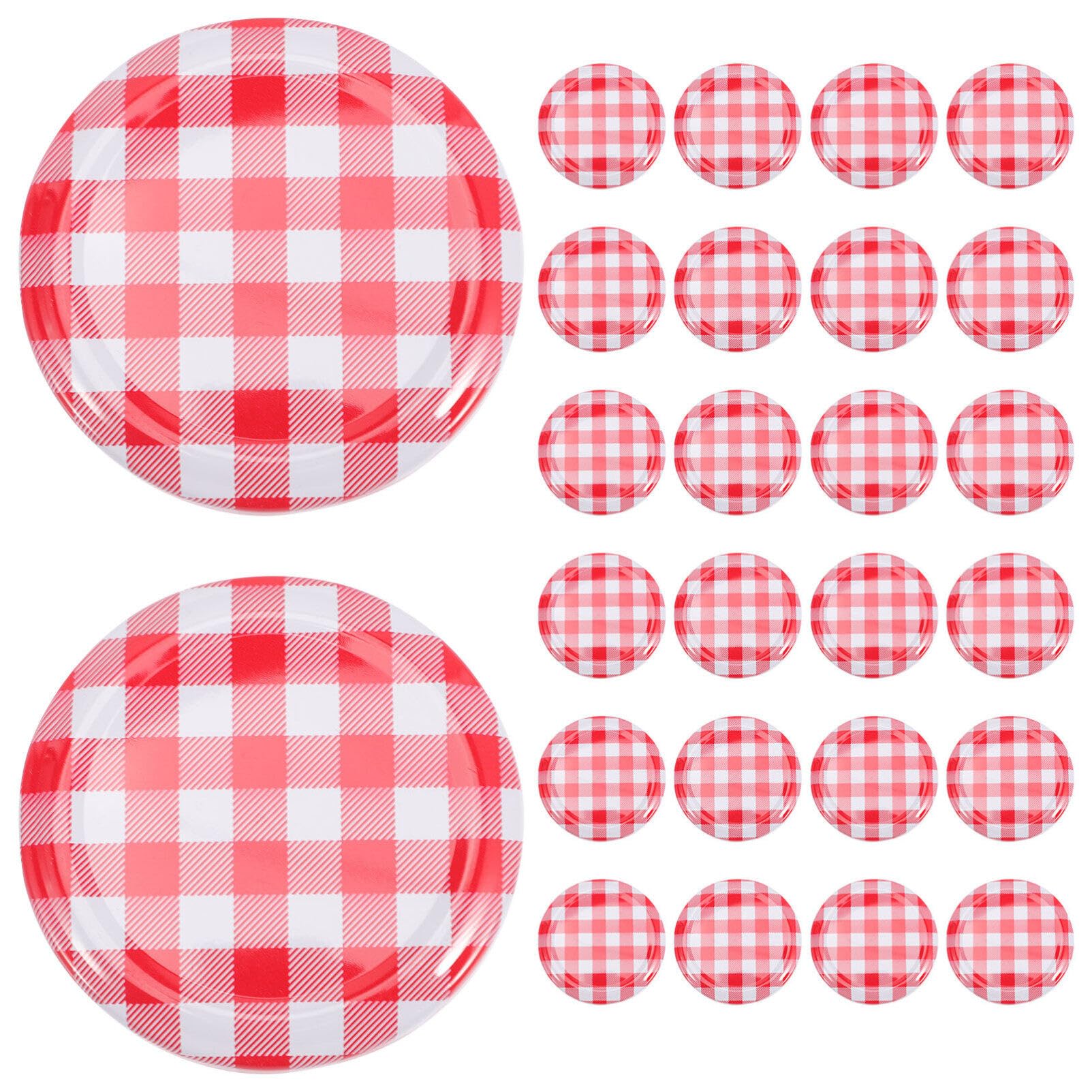 40pcs Glass Jar Caps Wide Mouth Mason Jar Lids Canning Tins Mason Jars Cover Jelly Jar Lid Replacement Mason Jar Accessory Cup Leak-proof Storage Lids Glass Jar Lids Jam Jar Covers