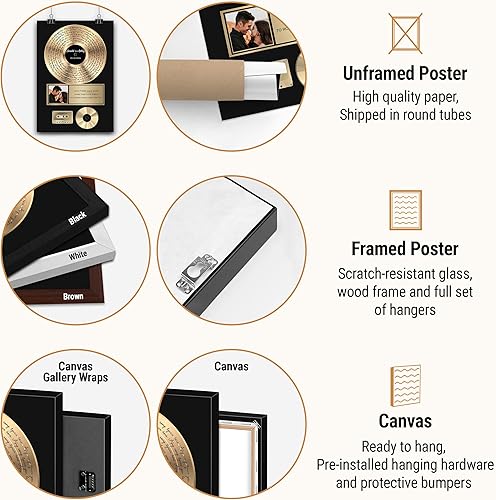 Vista 10 de VICILO Póster musical personalizado con letras de canciones, decoración sentimental perfecta, regalo de San Valentín para él, regalos de novio