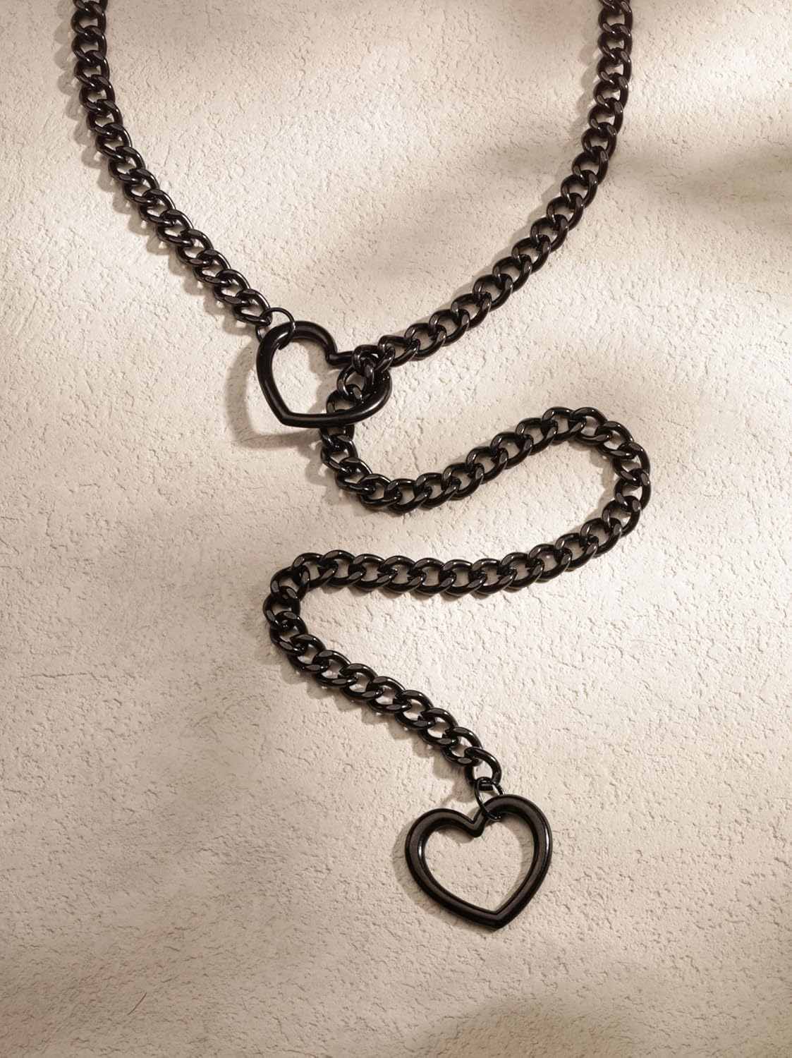 Sacina Black Heart Slip Chain Choker Necklace, Collar for Women, Gothic Necklace, Gothic Jewelry, Christmas Jewelry Gift for Women - Image 6