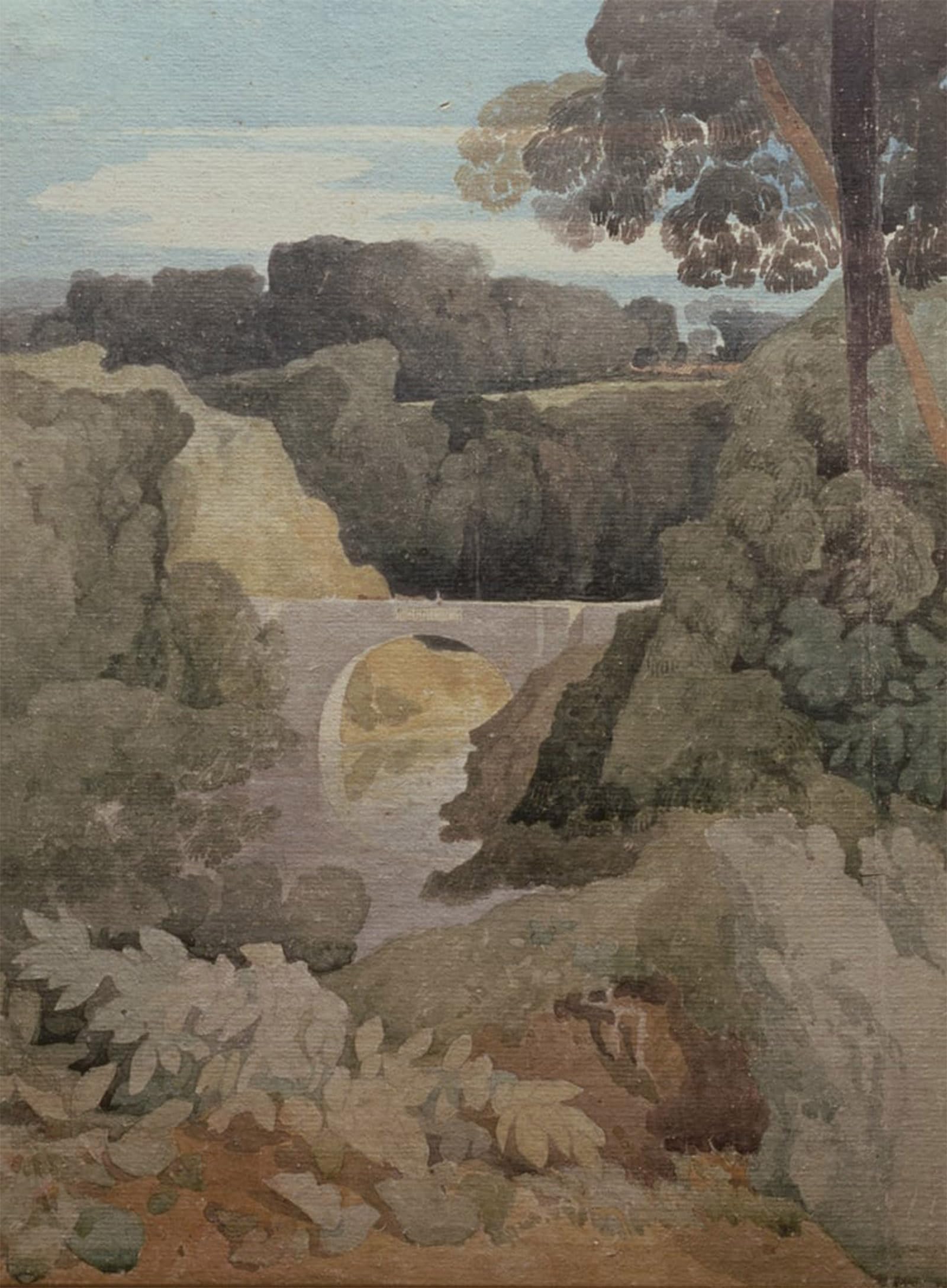 POSTERIIk Vintage Print Pop Art Landscape Artwork New Bridge Durham by Sell Cotman Art Prints for Office Home Decor 60x90cm