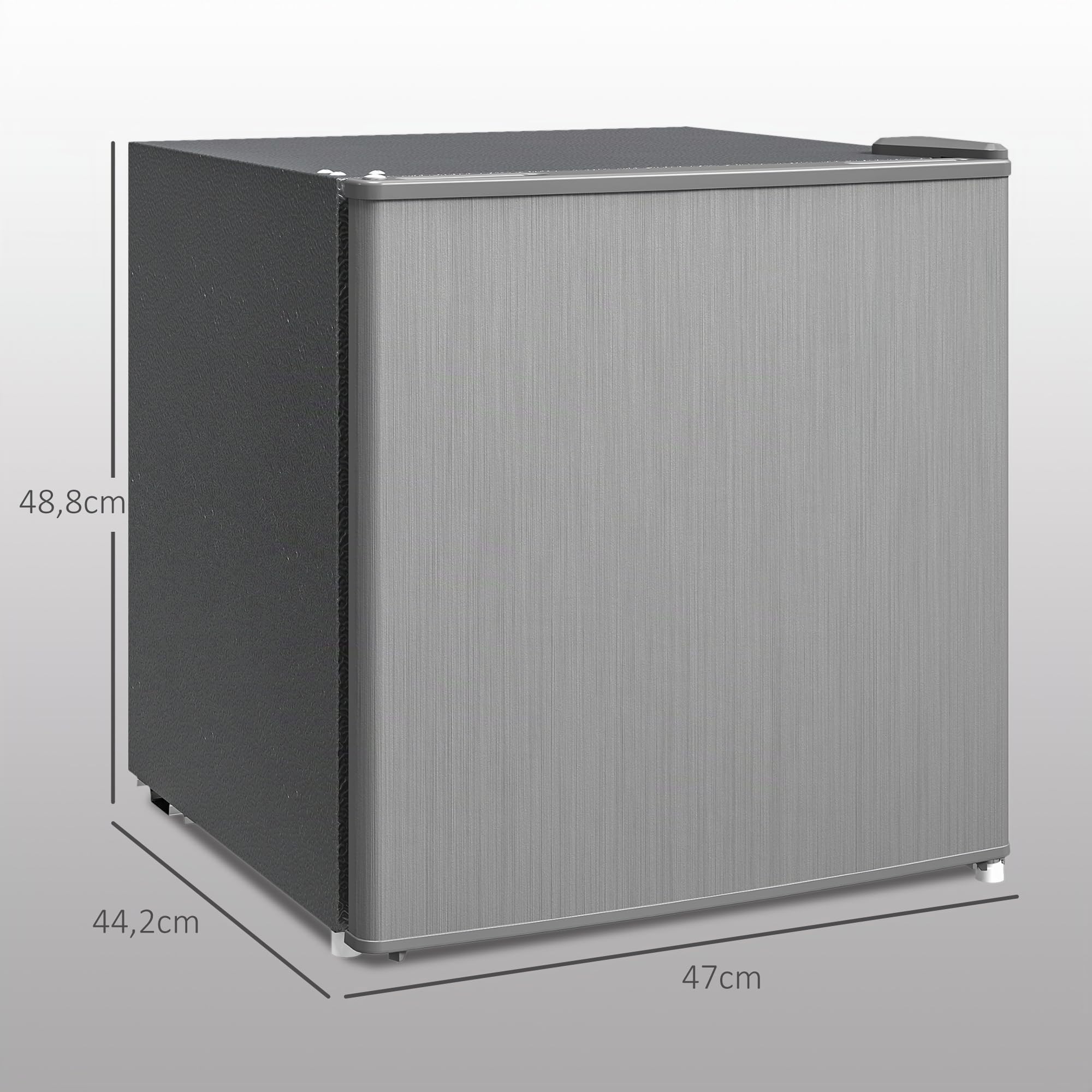 HOMCOM Minicongelador 35 L congelador cajón eléctrico independiente 161 W minicongelador mini frigorífico 41dB -14 a -24℃ Control de temperatura en 5 etapas 47 x 44,2 x 48,8 cm Gris