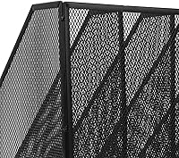 Vista 8 de Desk File Organizer Sturdy Iron Mesh 5 Section Vertical File Folder Document Holder for Office Workspace Desktop Organization