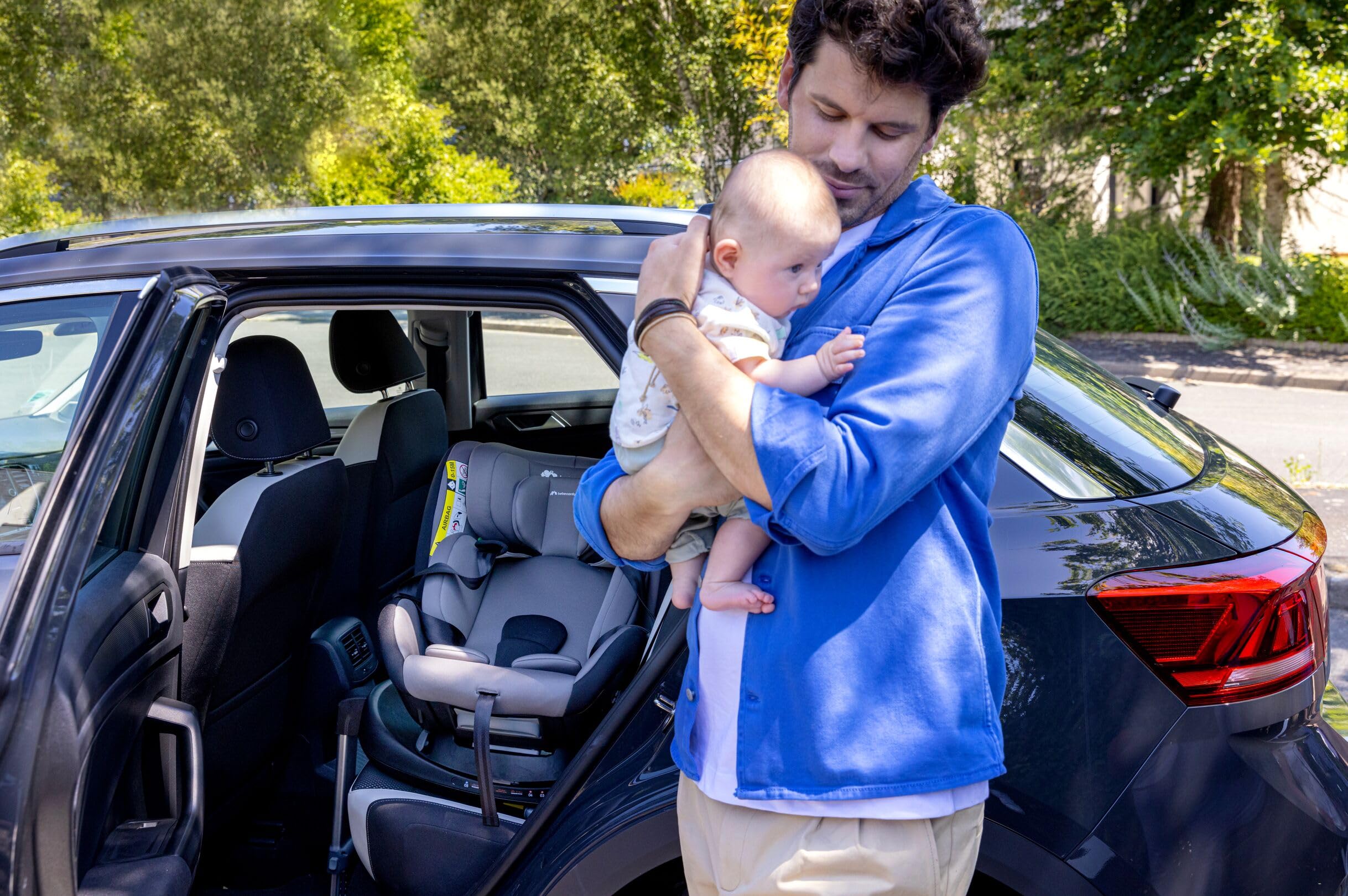 Bebeconfort Atlas 360 i-Size, Silla Coche 360, 0-12 Años, 40-150 cm, Silla Coche ISOFIX, Reposacabezas 10 Posiciones, 4 Posiciones Reclinadas, Protección Lateral, Mineral Black