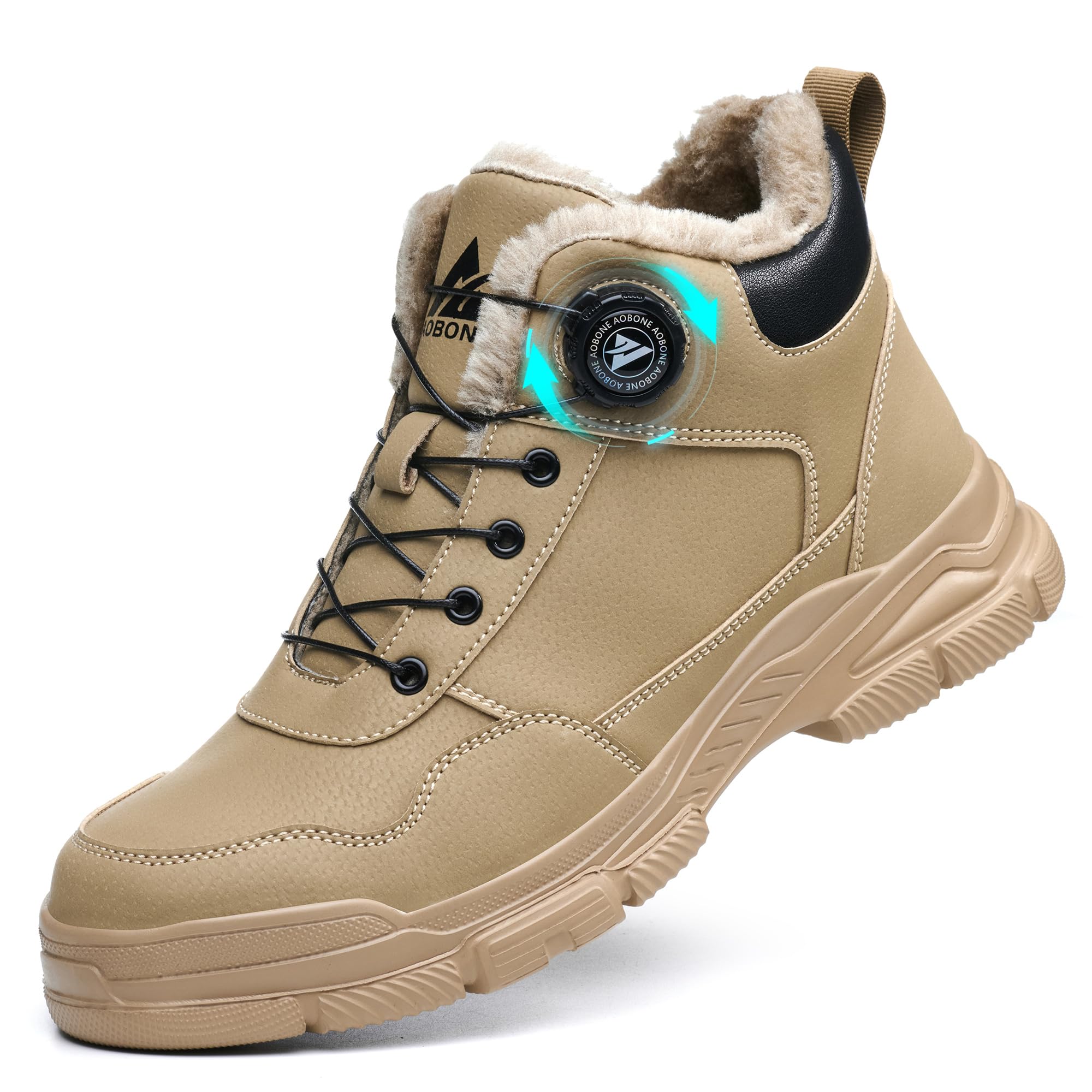 Zapatos de Trabajo para Hombre Zapatos de Seguridad Mujere Invierno Antideslizantes Botas de Seguridad Ligeros Punta de Acero Botas de Trabajo Impermeable